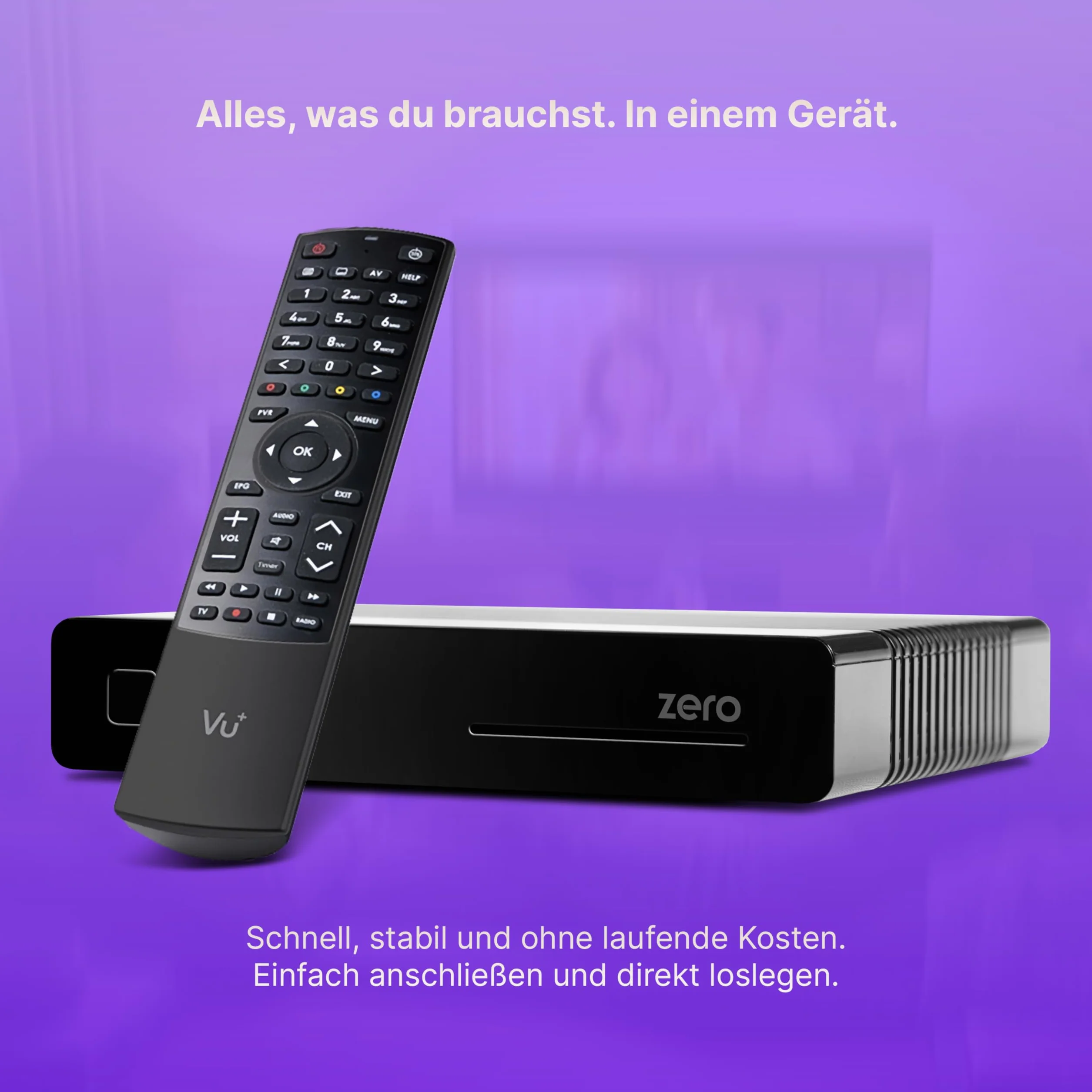 VU+ Zero DVB-S2 Linux odbiornik satelitarny (Full HD, 1080p), czarny