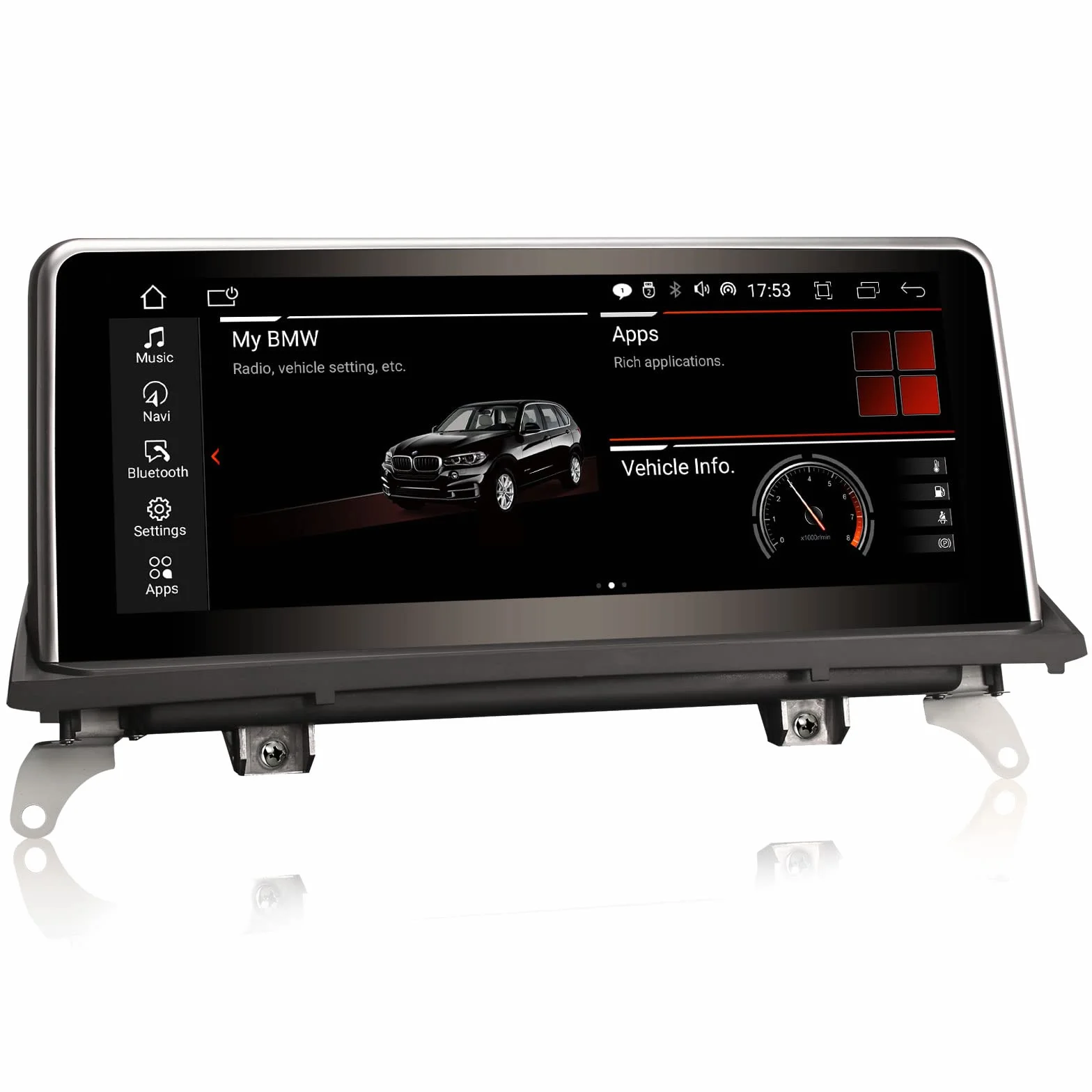 Erisin 10,25" Android 13 radio samochodowe GPS nawigacja do BMW X5 E70 X6 E71 CIC system obsługuje CarPlay IPS Touch Screen iDrive OEM radio Bluetooth DAB+ Android Auto WiFi USB TPMS 8-rdzeniowy 4 GB