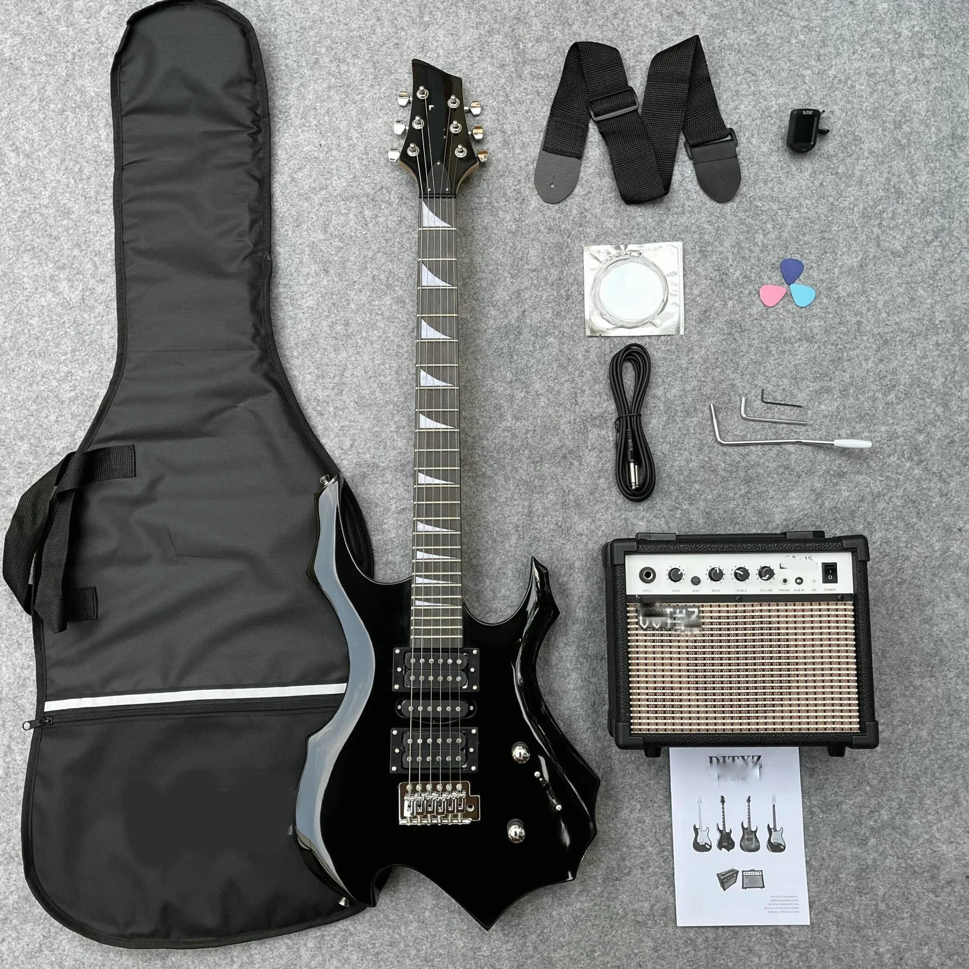 Guitar Tuning Pegs Set Czarny Zestaw Do Gitary Elektrycznej Ze Wzmacniaczem