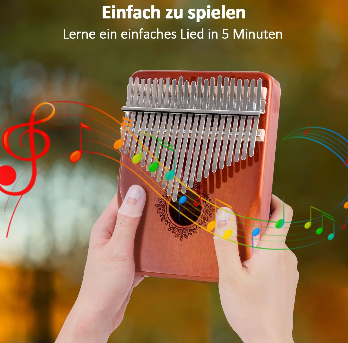 Kalimba 21 Klawiszy Fortepian Kciuk