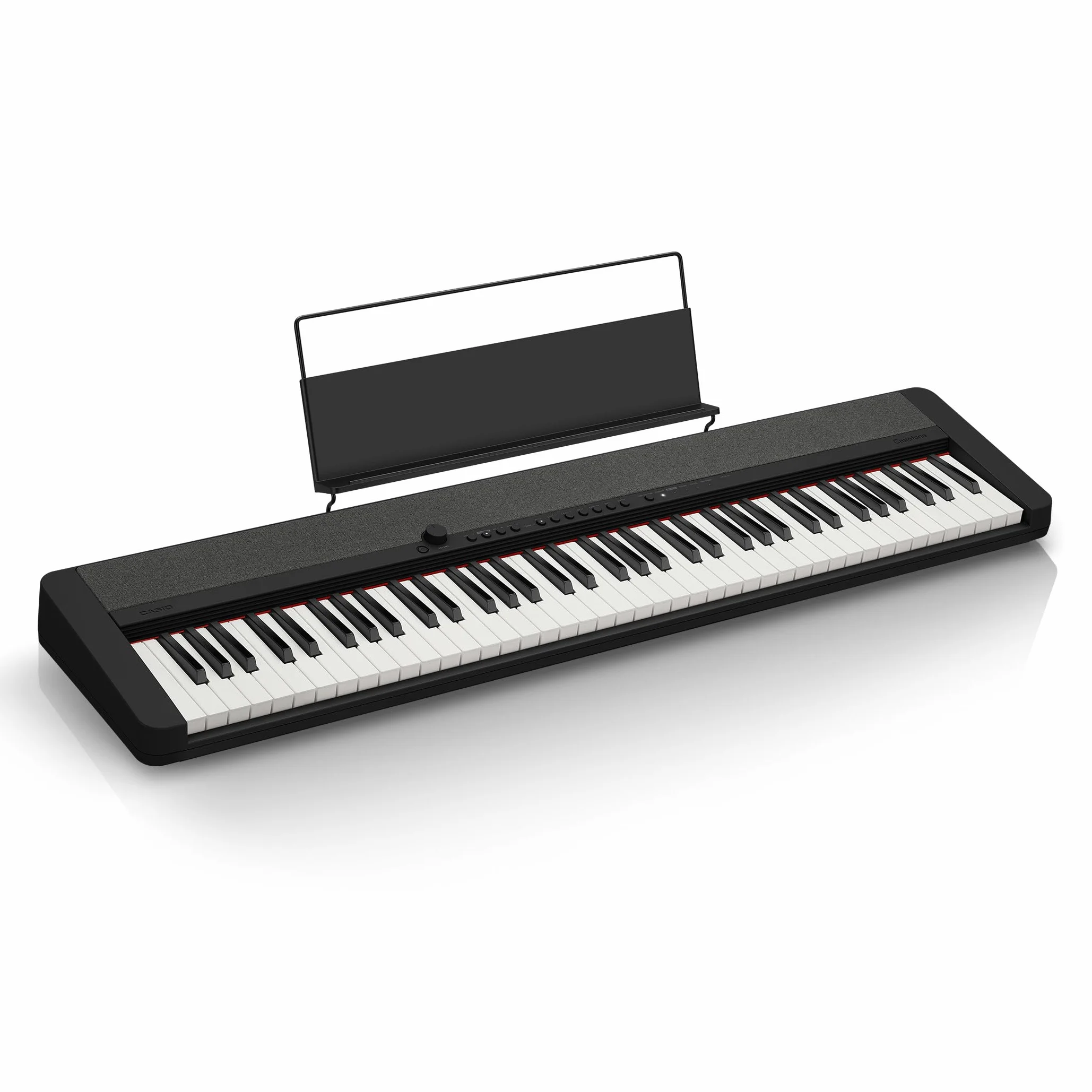 Casio Klawiatura fortepianowa CT-S1-76BK z 76 klawiszami czułymi na prędkość i 61 tonami w kolorze czarnym