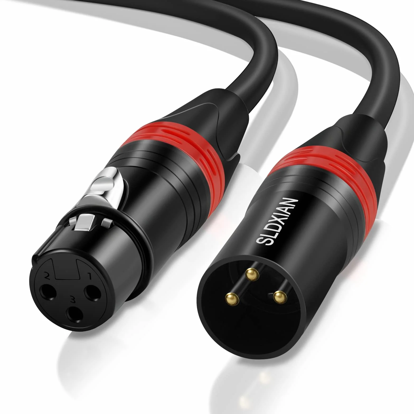 Kabel XLR męski żeński, kabel mikrofonowy (5 m)