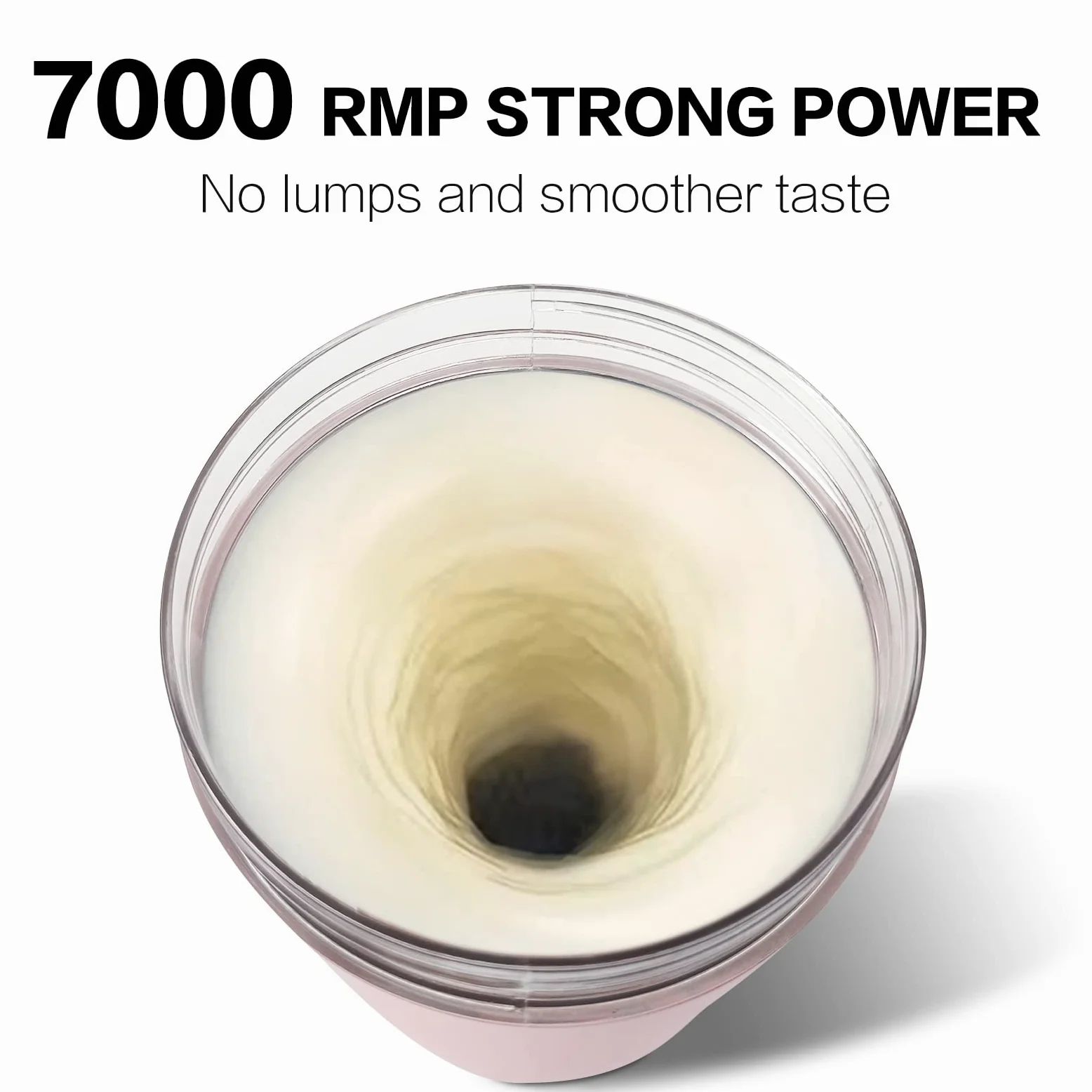Elektryczny shaker proteinowy, 650 ml, do wielokrotnego ładowania przez USB, trytan, elektryczny shaker do białek, nie zawiera BPA (różowy)