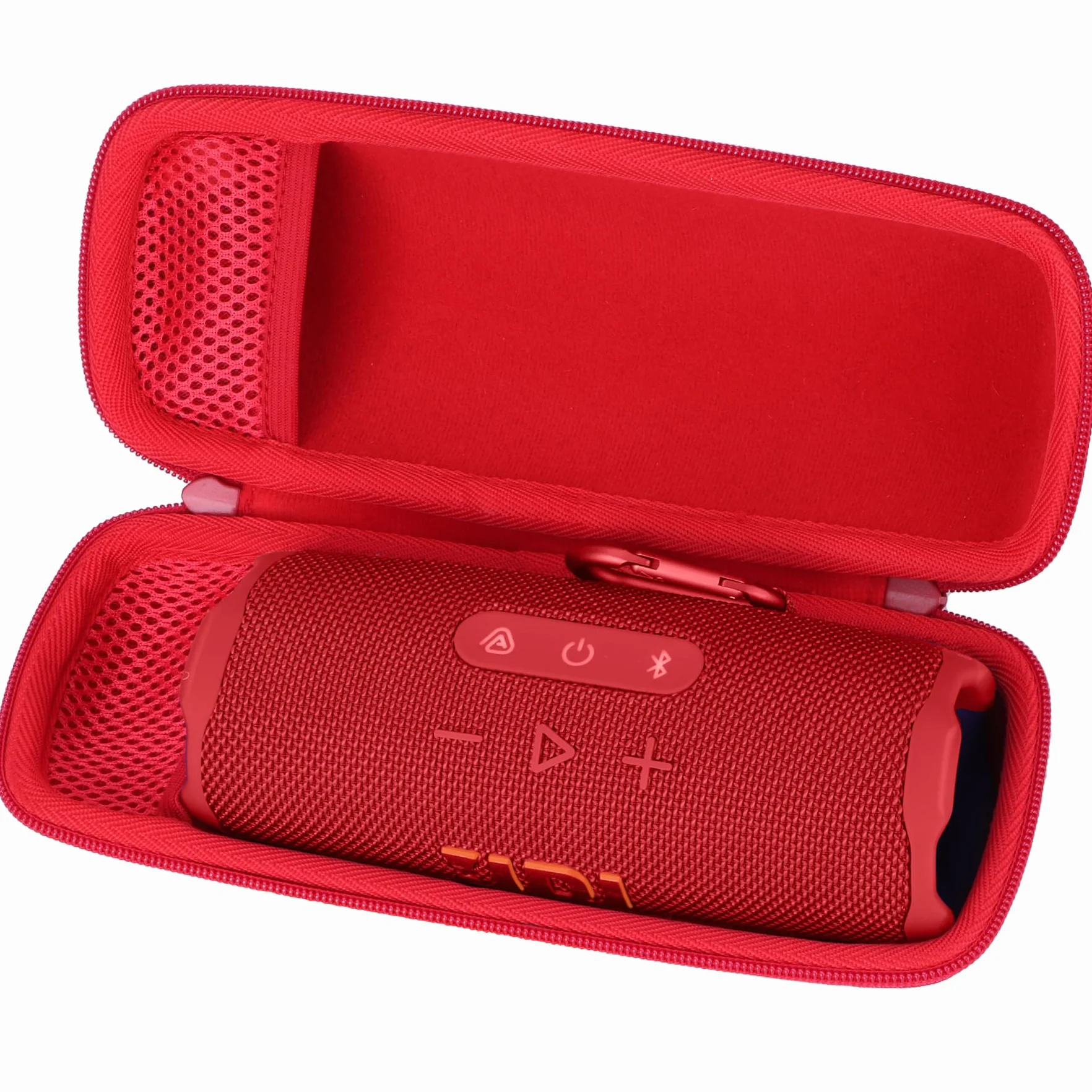 Lebakort Twarde etui kompatybilne z JBL Flip 7/6/5/4 wodoodporny przenośny bezprzewodowy głośnik Bluetooth czerwona obudowa