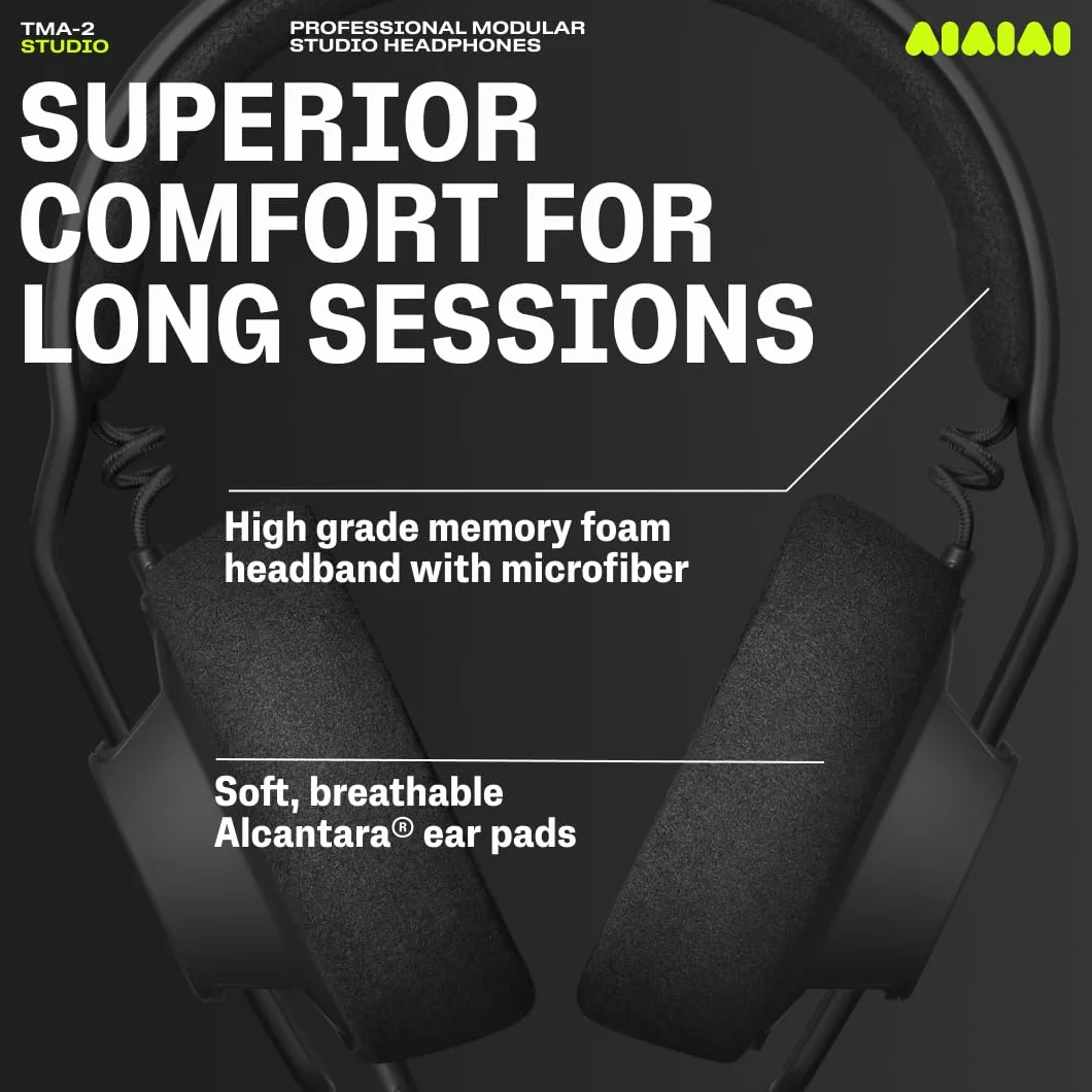 AIAIAI TMA-2 Studio Profesjonalne słuchawki na ucho Black - Studio muzyczne słuchawki przewodowe