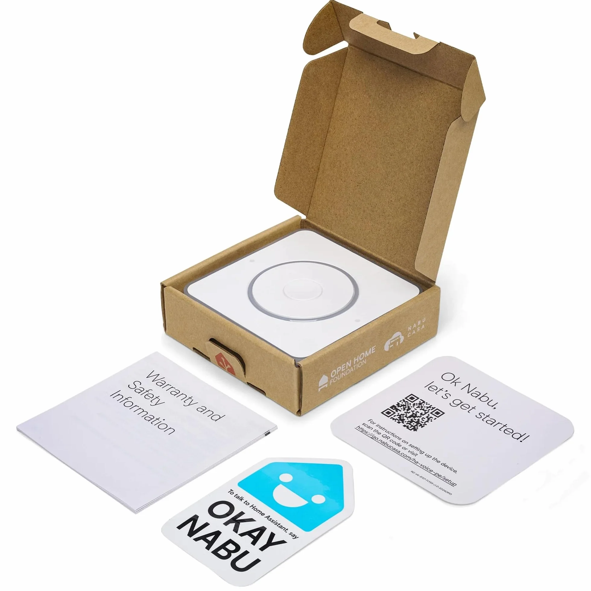 Nabu Casa Home Assistant Voice — Preview Edition | Inteligentny głośnik do lokalnego sterowania głosowego | Kompatybilny z Asystentem Home | Focus Privacy | Wi-Fi