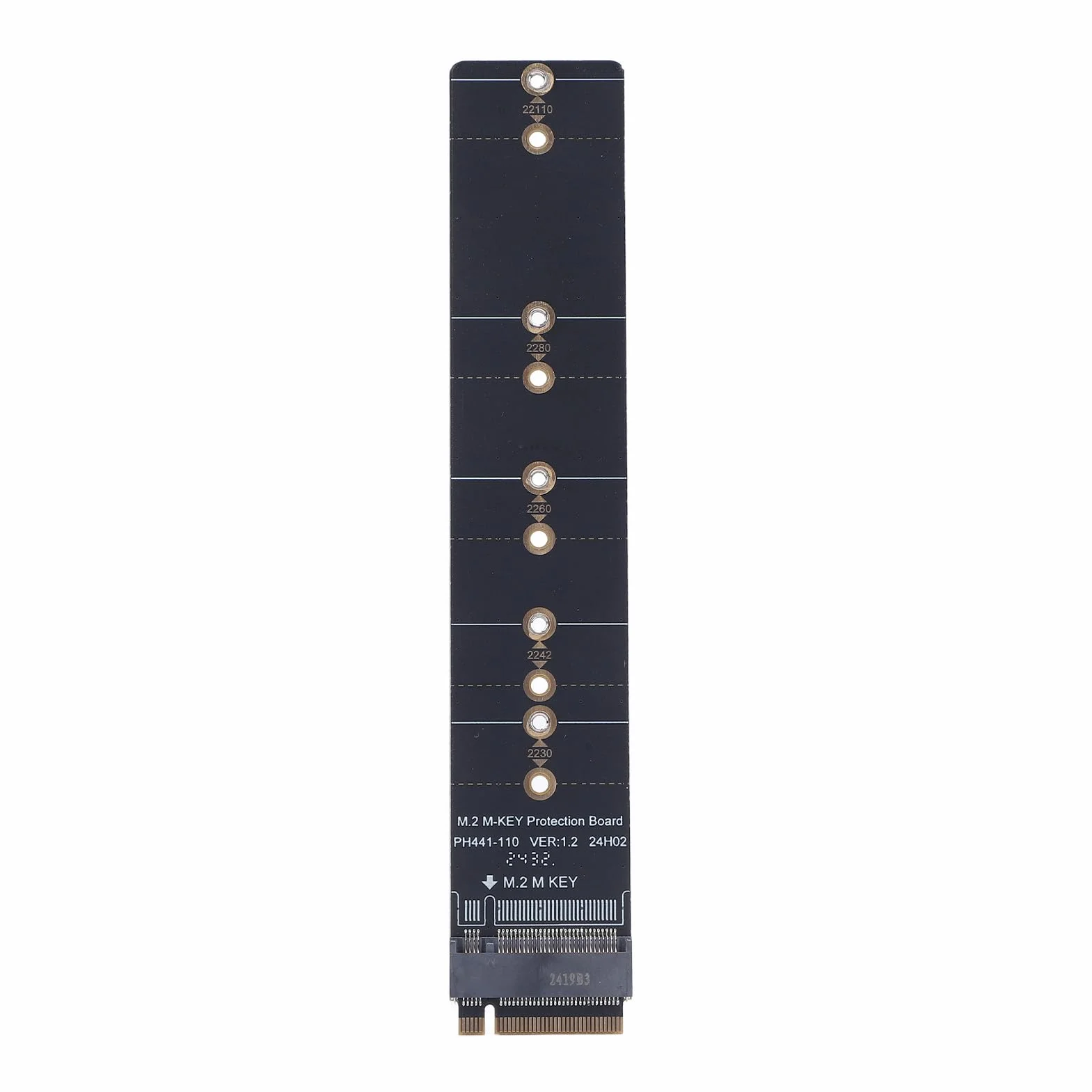 XUMIUZIY Karta Adaptera PH441 M2 NVME PCIe, Karta rozszerzeń SSD na PCIe z ochroną testową Gold Finger, Kompatybilna z Dyskiem SSD 2230 2242 2260 2280 22110 dla Systemu Operacyjnego