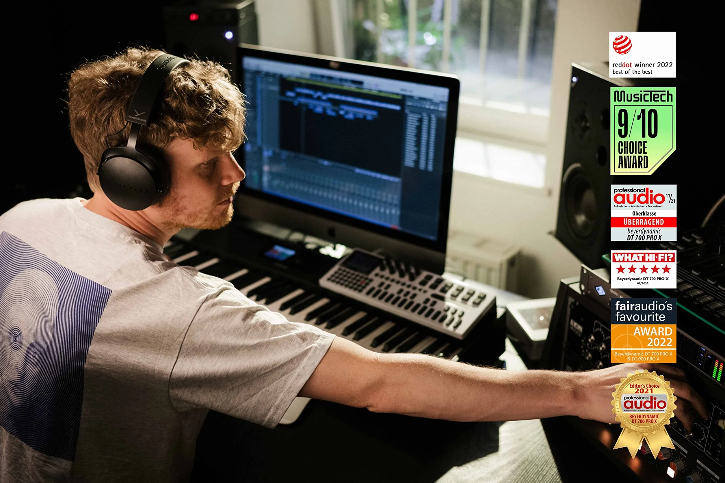 beyerdynamic DT 700 PRO X Słuchawki studyjne z przetwornikami STELLAR.45 do nagrywania, monitorowania i miksowania na wszystkich urządzeniach odtwarzających (zamknięte)