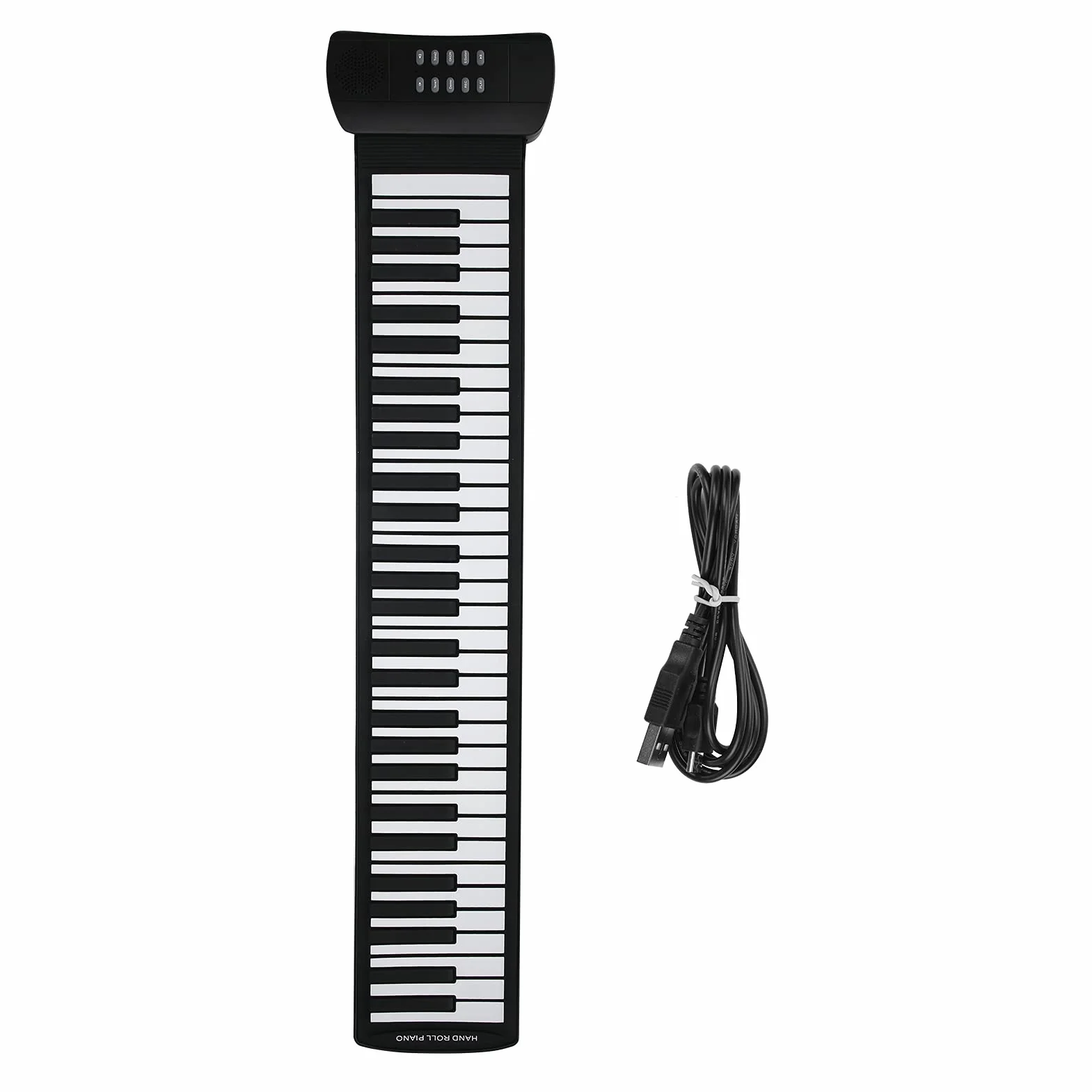 61 Klawiszy Składane Pianino Ręczne, Silikonowa Klawiatura Elektryczna do ładowania, Składana Klawiatura Fortepianowa Instrument Muzyczny
