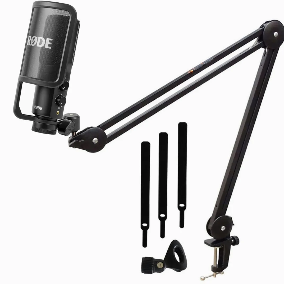 Rode NT-USB+ mikrofon kondensatorowy USB + ramię przegubowe Keepdrum MS138