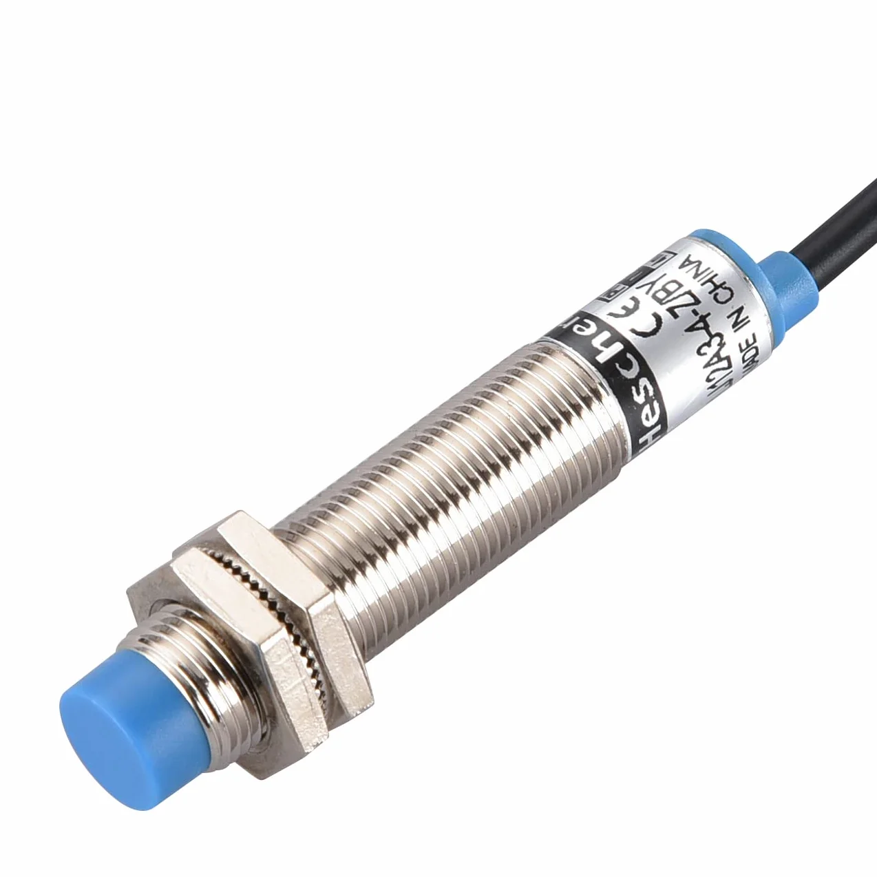 Heschen M12 indukcyjny czujnik zbliżeniowy, typ nieekranowany, LJ12A3-4-Z/BY, czujnik 4mm, 10-30VDC 200mA, normalnie otwarty PNP (NO), 3 przewody Żółty