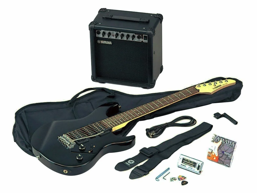 Yamaha ERG 121 GPII H BL zestaw do gitary elektrycznej ERG 121 w zestawie Amp GA15, torba gigbag, pasek, tuner YT100, struny, 3 plecs, korba strunowa