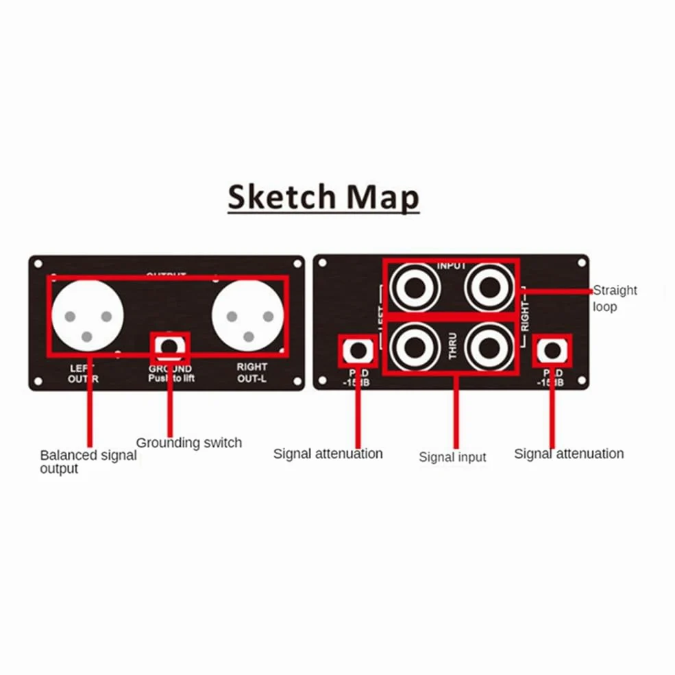 Prodi-2 Passive Stereo Direct Box do Audio DI Box Bezpośredni wtryskiwacz bezgłośny 2-kanałowy do konwertera audio