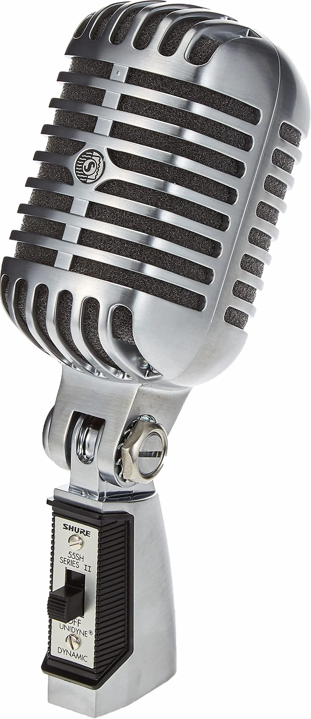 Shure 55sh Series II Iconic Unidyne Dynamiczny mikrofon wokalny, klasyczny, z kardioidalną charakterystyką kierunkową do występów na żywo, mikrofon z adapterem gwintu