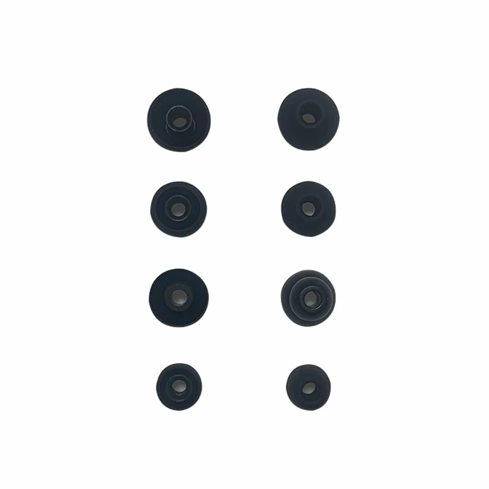 4 Pary Zamiennych Zatyczek do Uszu do Beats Powerbeats Pro/Powerbeats 3/Powerbeats 4, 4 Rozmiary Silikonowych Końcówek do Uszu 4mm (Czarny)