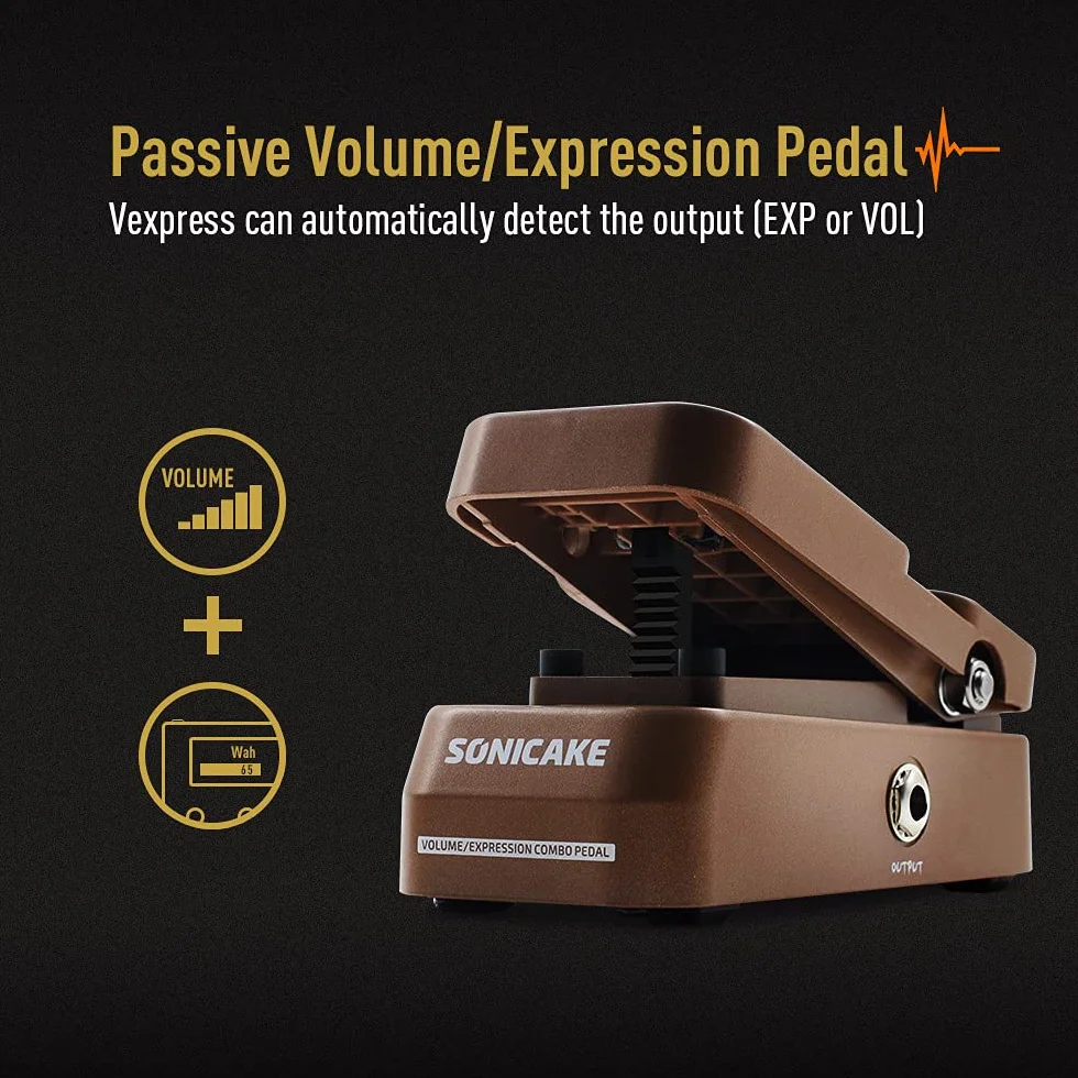 SONICAKE Pasywny głośności Mini ekspresji efektów gitarowych 2 w 1 Vexpress