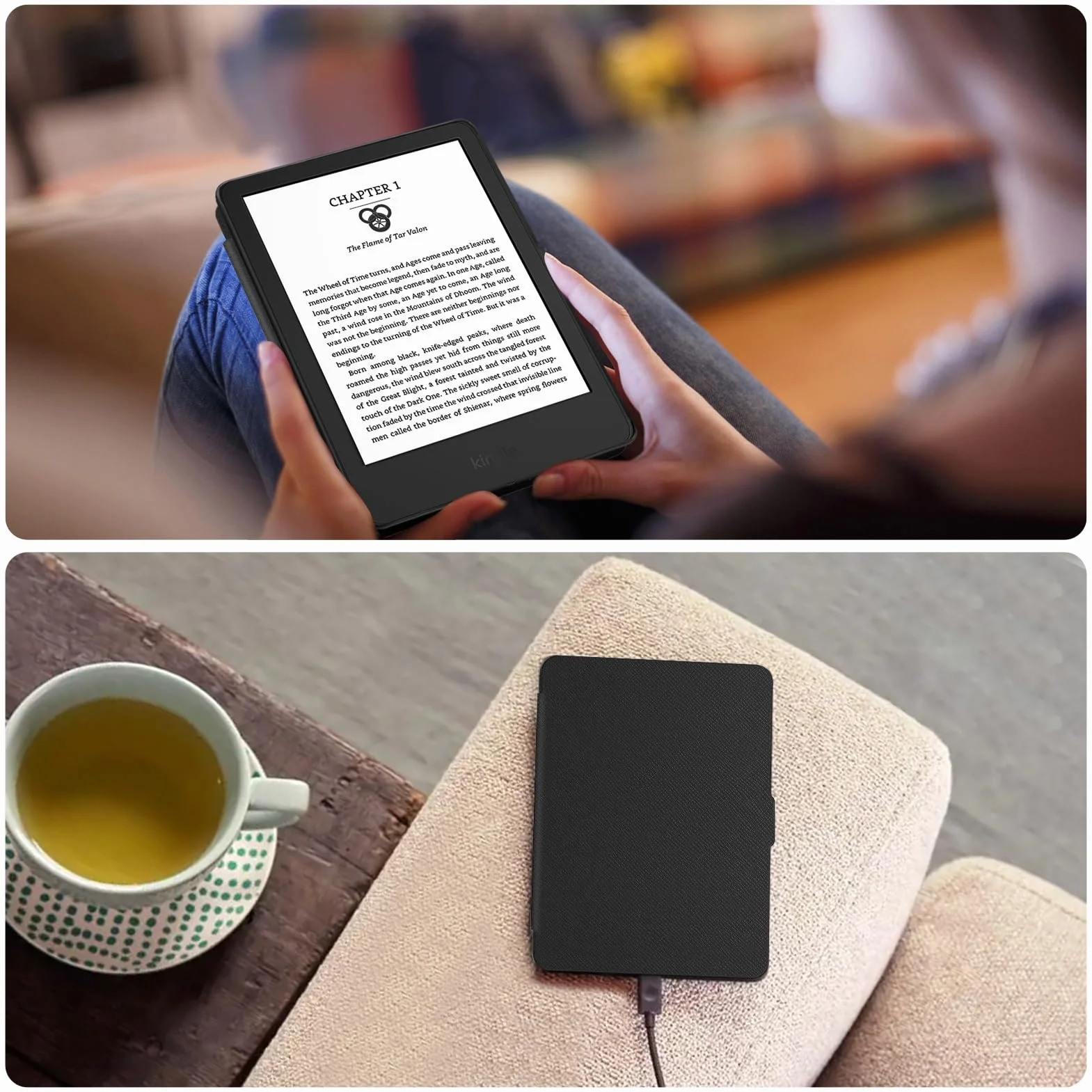 Fintie Etui na 6" Kindle (11. Generacji) - 2024/2022, Lekkie Etui Ochronne z Funkcją Automatycznego Uśpienia/Wybudzenia na 6-Calowy Kindle Basic 2024, Czarny