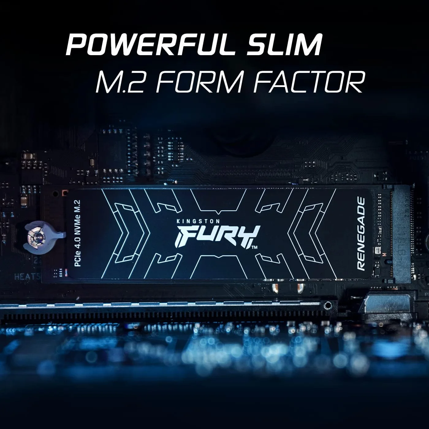 Kingston FURY Renegade PCIe 4.0 NVMe M.2 SSD dla graczy, entuzjastów i zaawansowanych użytkowników - SFYRD/2000G, Czarny
