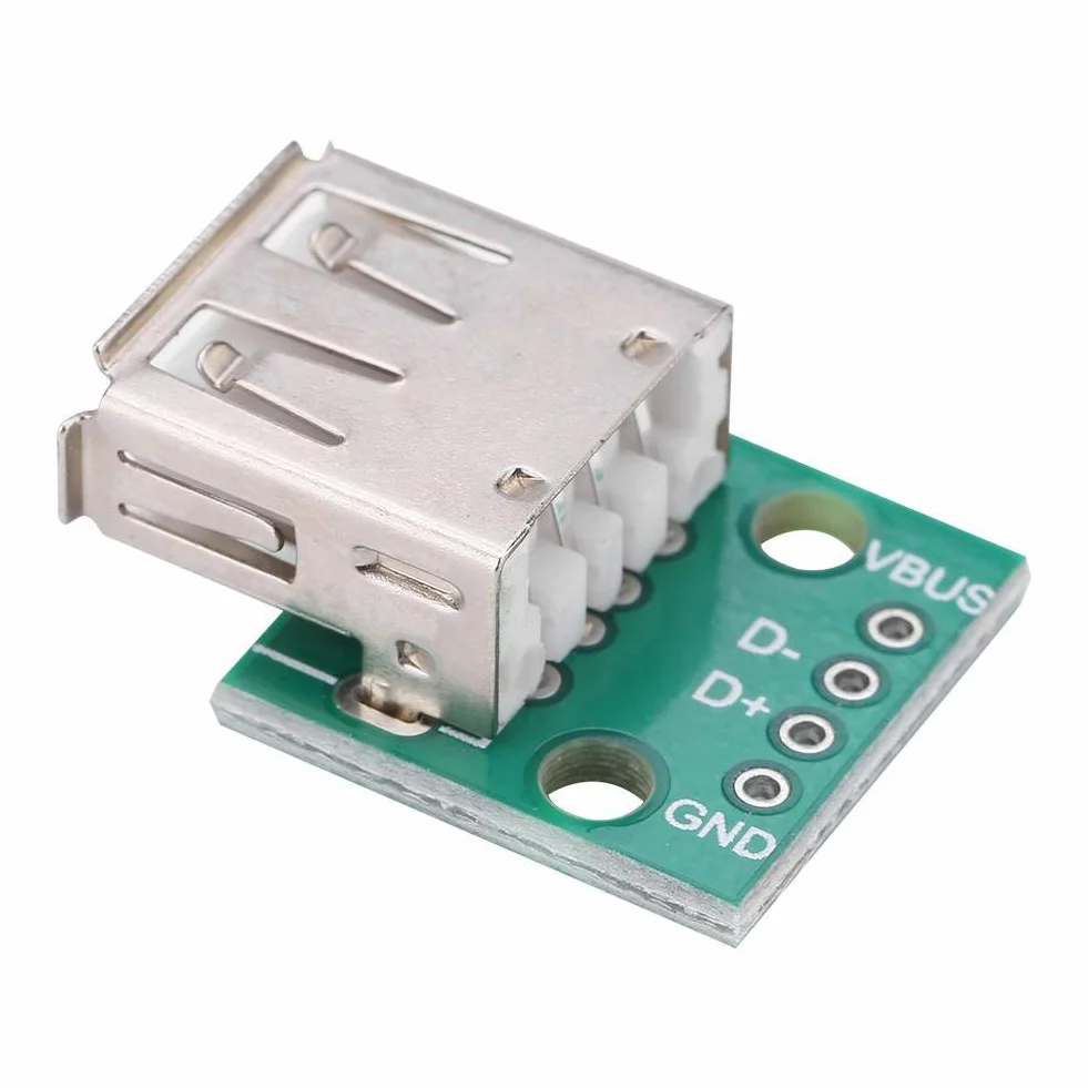 10 stücke USB zu DIP Adapter 2,54mm Pitch Typ A Buchse Breakout Board PCB Konverter Modul