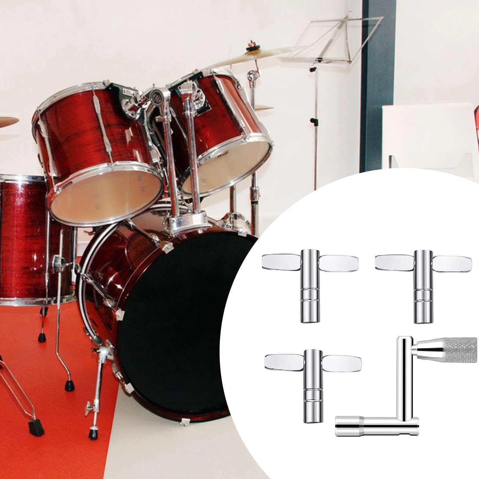 Bavooty Klucz Perkusyjny 4 sztuki Metalowy Tuning Keys Do Instrumentów Perkusyjnych