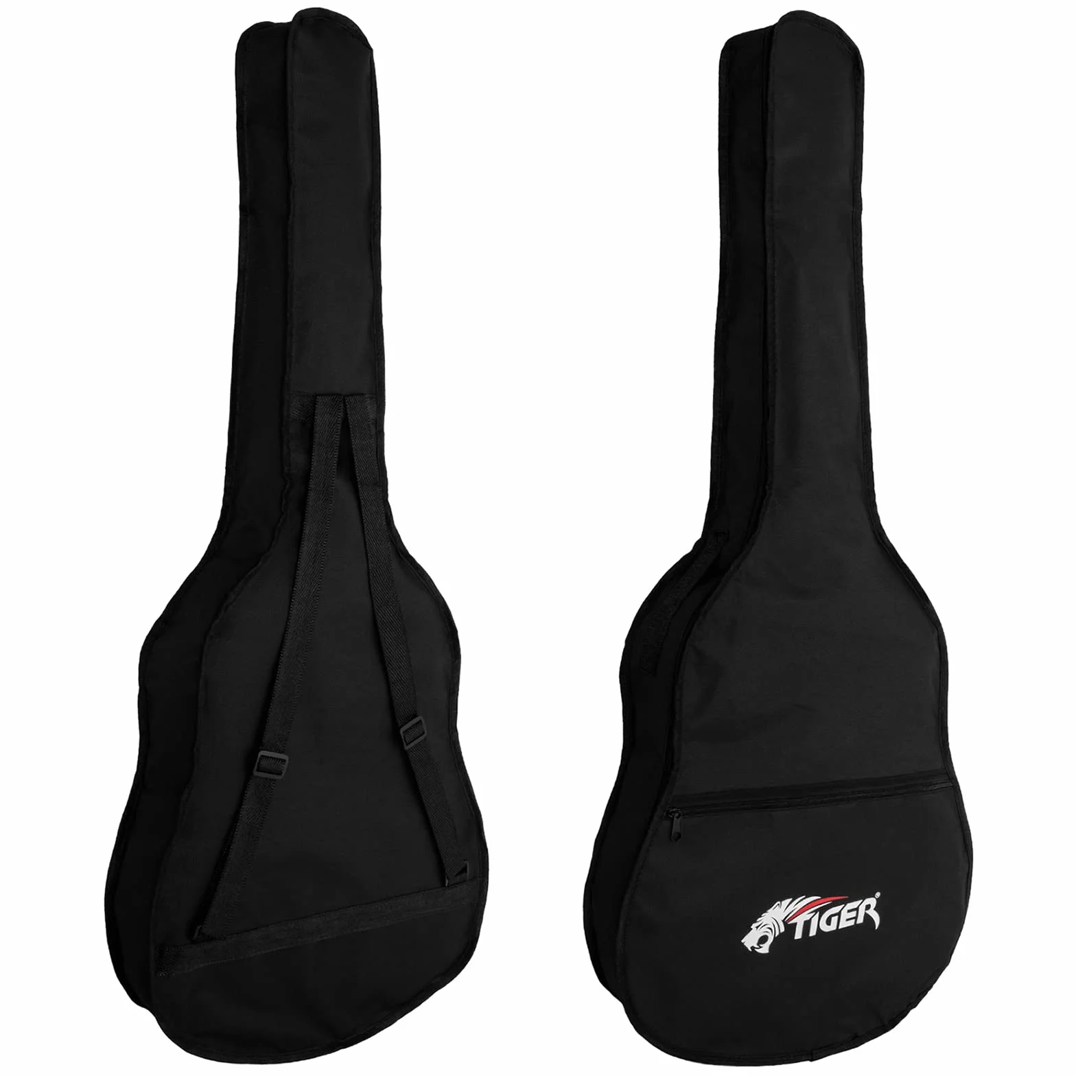 TIGER muzyka pełnowymiarowa gitara akustyczna dla początkujących - czarna, ACG2-BK