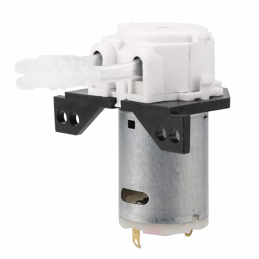 Hilitand Perystaltyczna pompa dozująca DC 12 V/24 V DIY perystaltyczna głowica rurowa do akwarium laboratorium analizy chemicznej (biała 12 V 3 x 5)