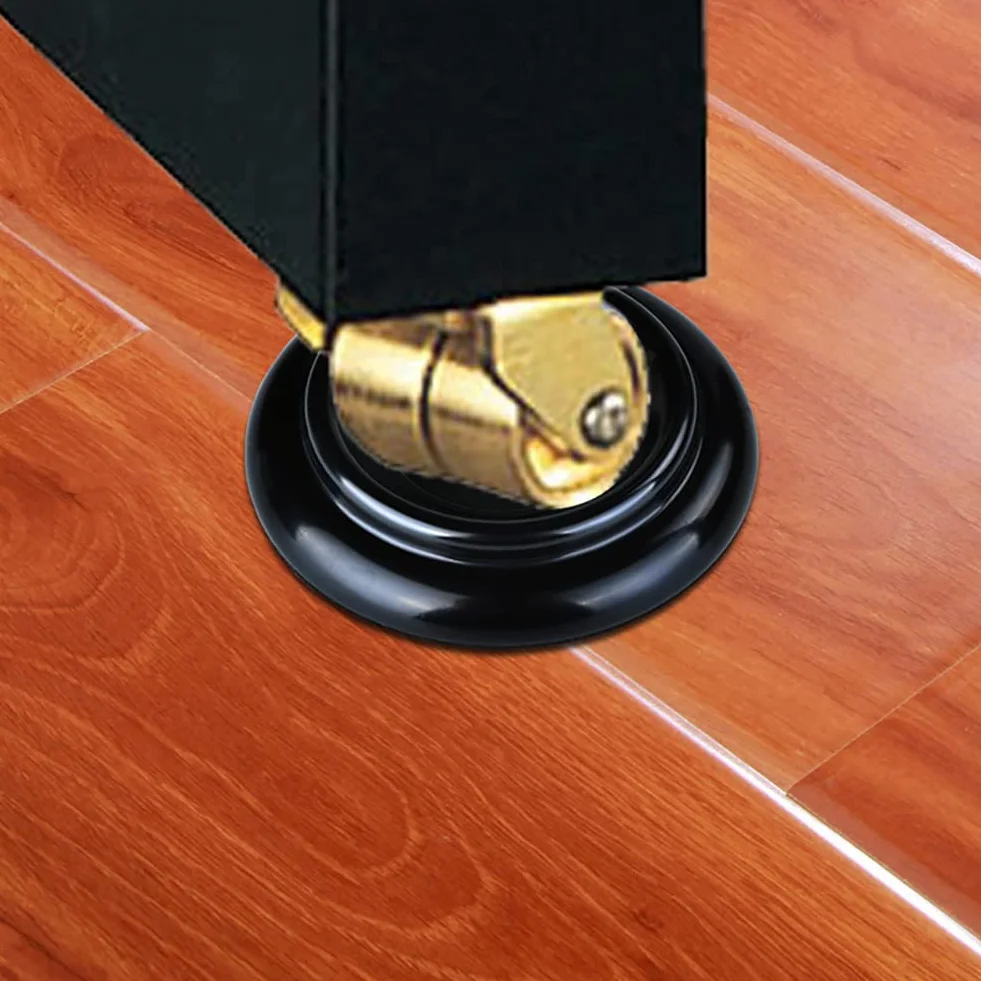 Alnicov Piano Caster Cups, lite drewno pianino Caster Cups do pionowego fortepianu, drewnianego, pianki, antypoślizgowa, antypoślizgowa pianka Anti-Noise (zestaw 4 sztuk, kolor czarny)