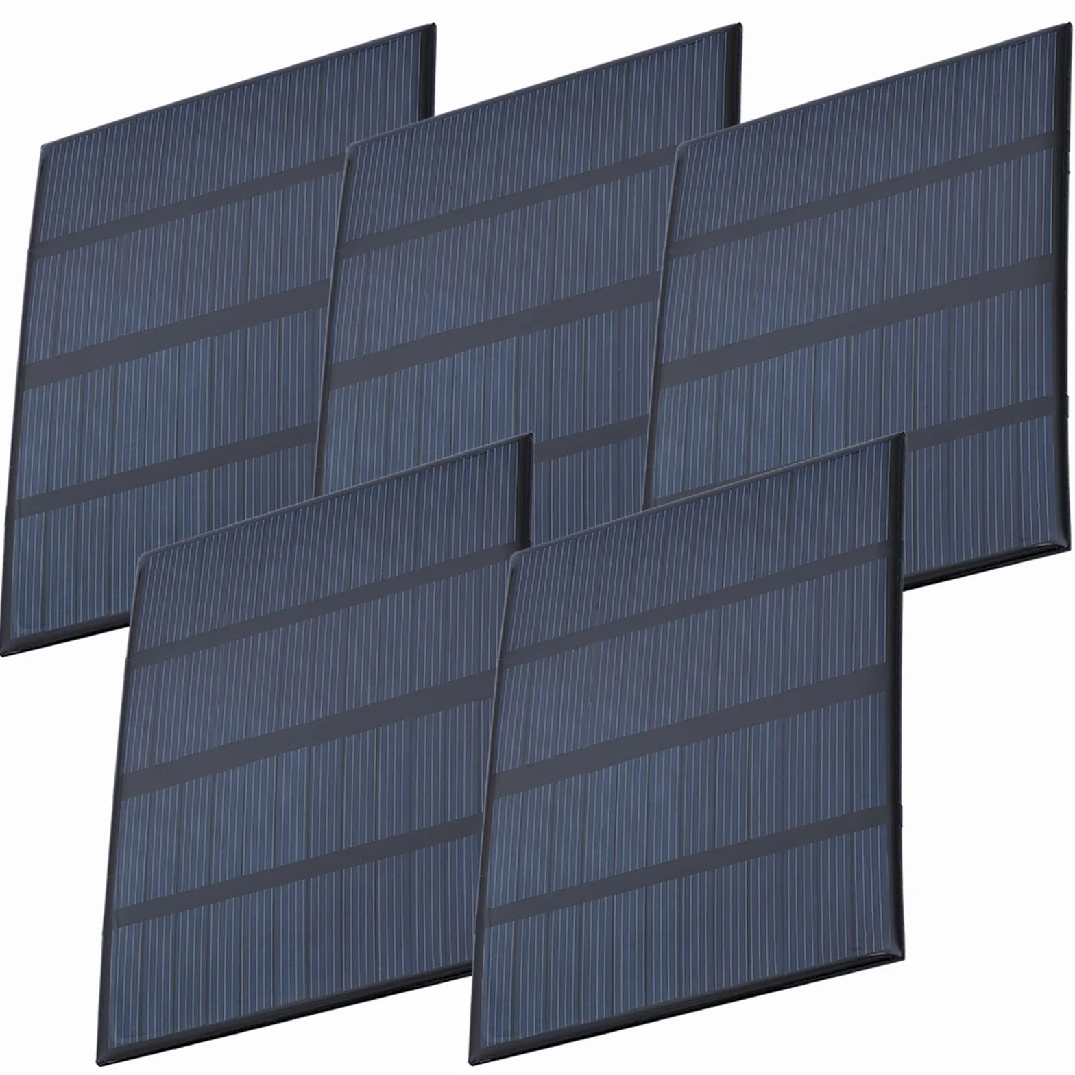 AZDelivery 5 x zestaw modułów, polikrzem, mini panel słoneczny 5 V, 1,5 W, mały panel słoneczny, przenośny system do ładowania baterii, telefonów komórkowych zamkniętych wodoodporną żywicą