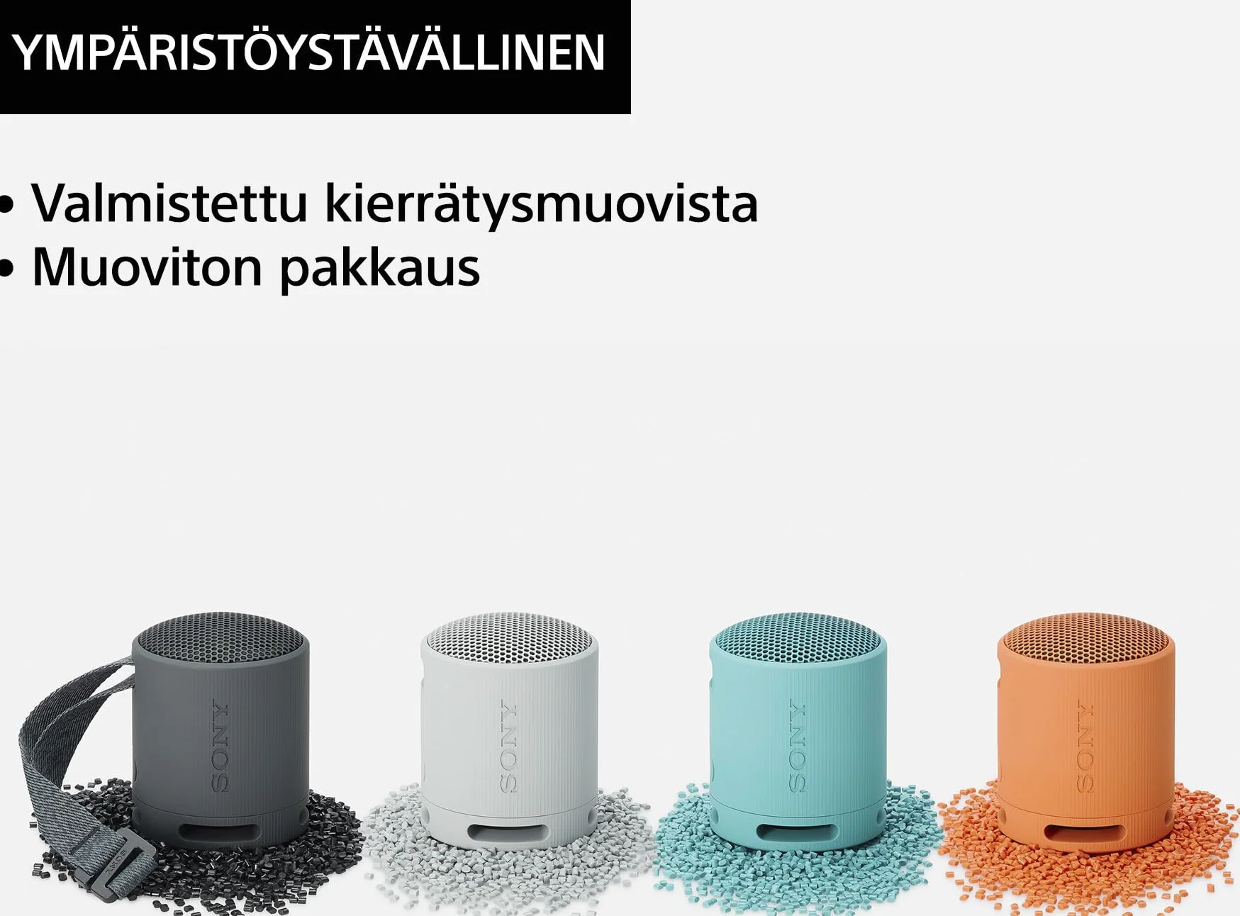 Sony SRS-XB100 - Bezprzewodowy głośnik Bluetooth, przenośny, lekki, podróżny, trwały, wodoodporny i pyłoszczelny IP67, akumulator 16 godz., uniwersalny pasek, zestaw głośnomówiący, jasnoszary
