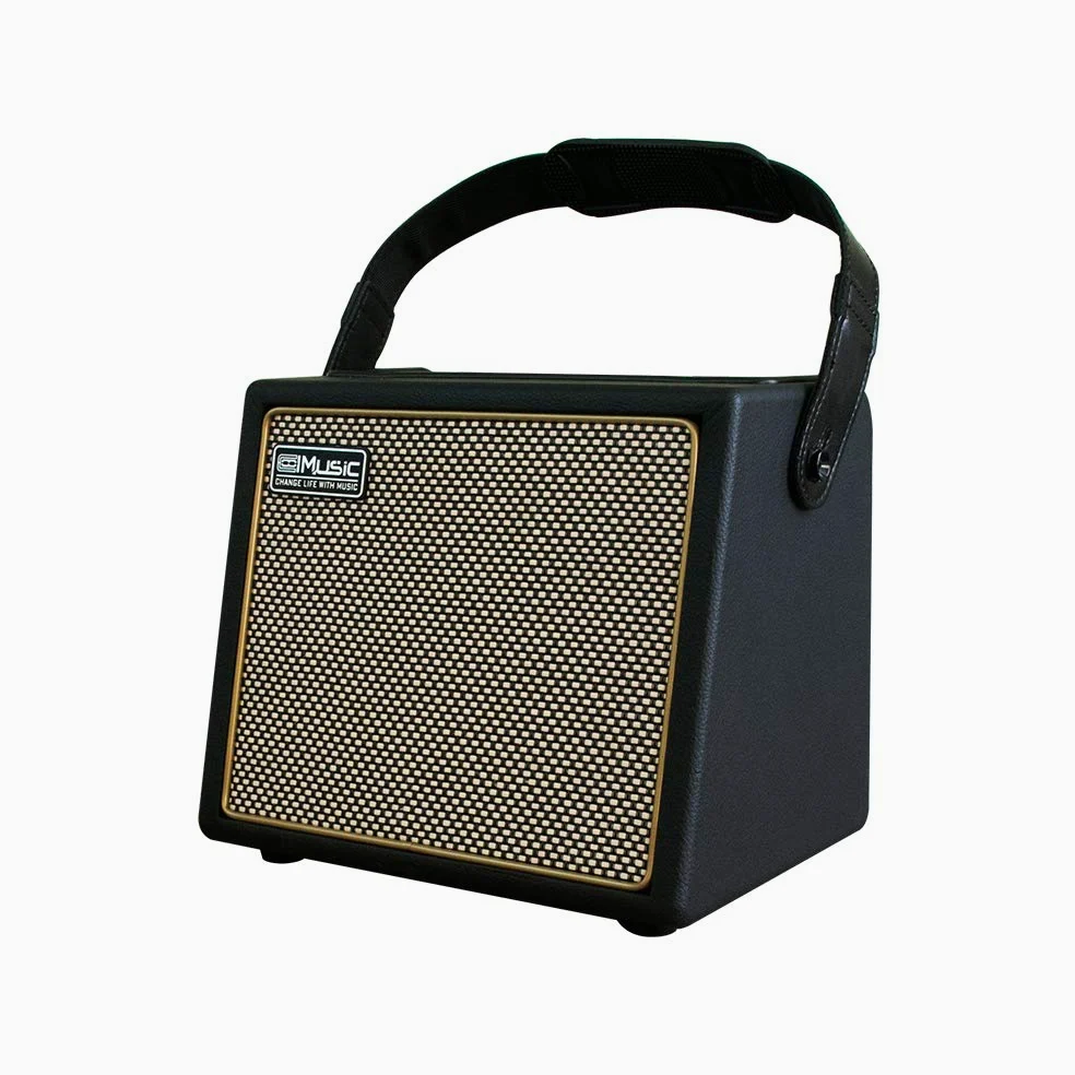 Coolmusic 30W Akustyczna gitara elektryczna wzmacniacz BT przenośny głośnik z wejściem mikrofonowym obsługa głośności basu kontrola ostrych efektów pogłosu