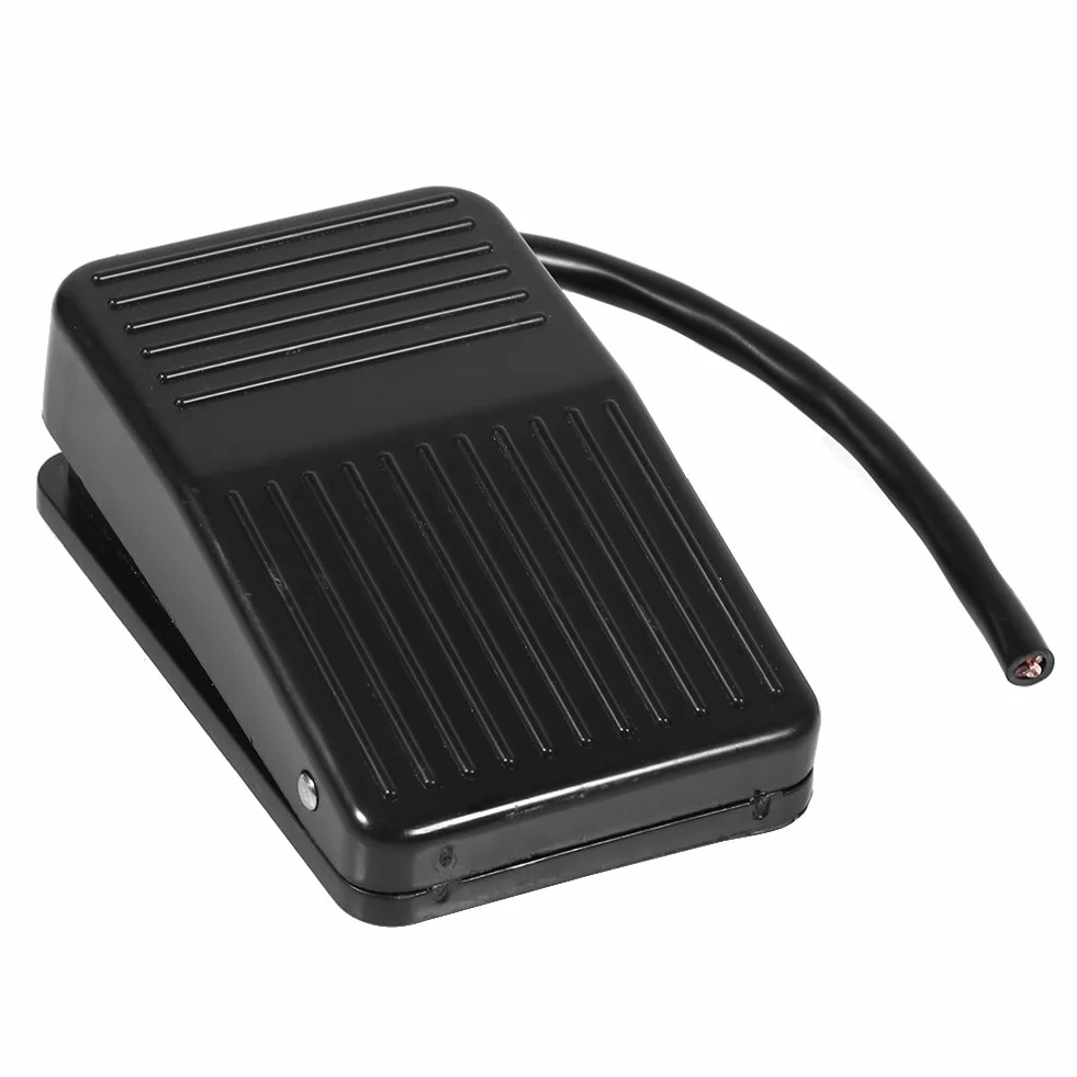 Chwilowy przełącznik nożny, 220 V 10 A zasilanie z tworzywa sztucznego włącznik/wyłącznik sterujący, przycisk nożny z kablem 10 cm, do elektronarzędzi, dowolnego urządzenia gospodarstwa domowego