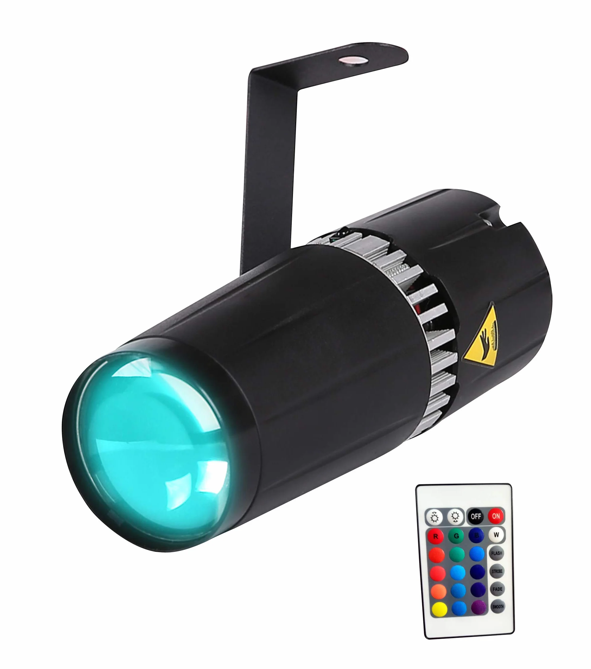 Oświetlenie punktowe LED 9 W RGB 3 w 1 – oświetlenie sceniczne i za pomocą pilota zdalnego sterowania na podczerwień