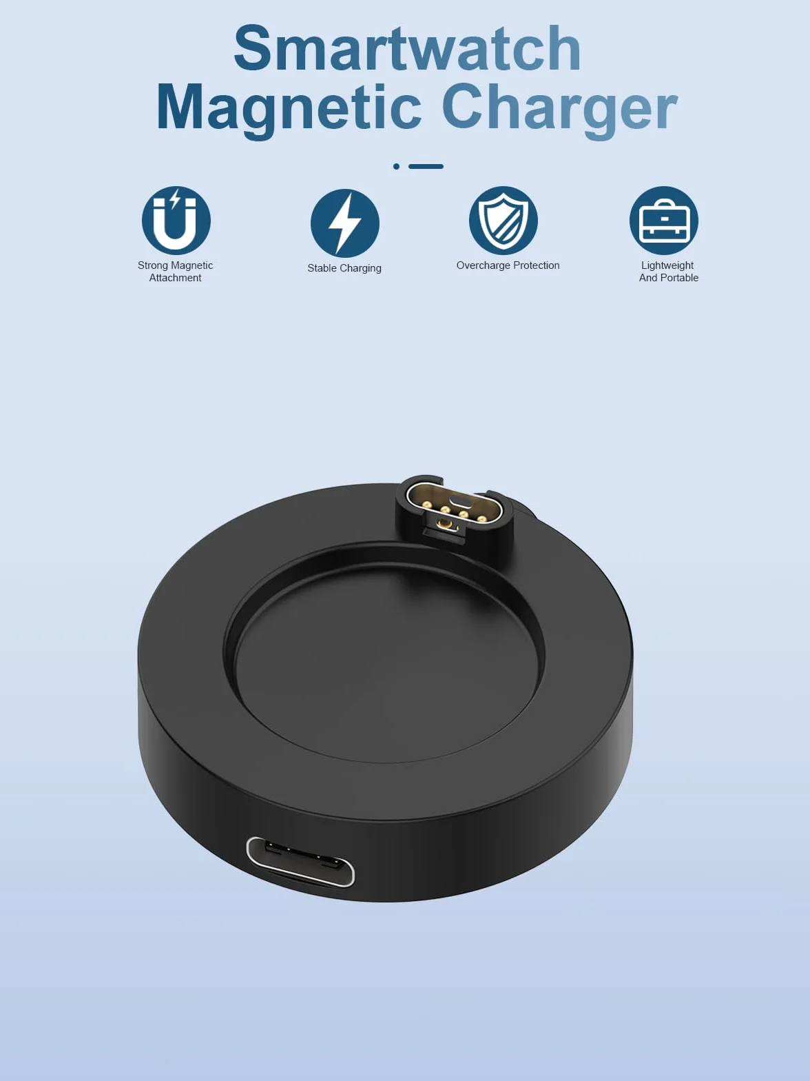 Magnetyczna podstawa ładująca do Garmin Venu X1/ Garmin Forerunner 570/Garmin Forerunner 970 (łącznie z 1 kablem do ładowania), stabilny adapter do ładowania yystao typu C