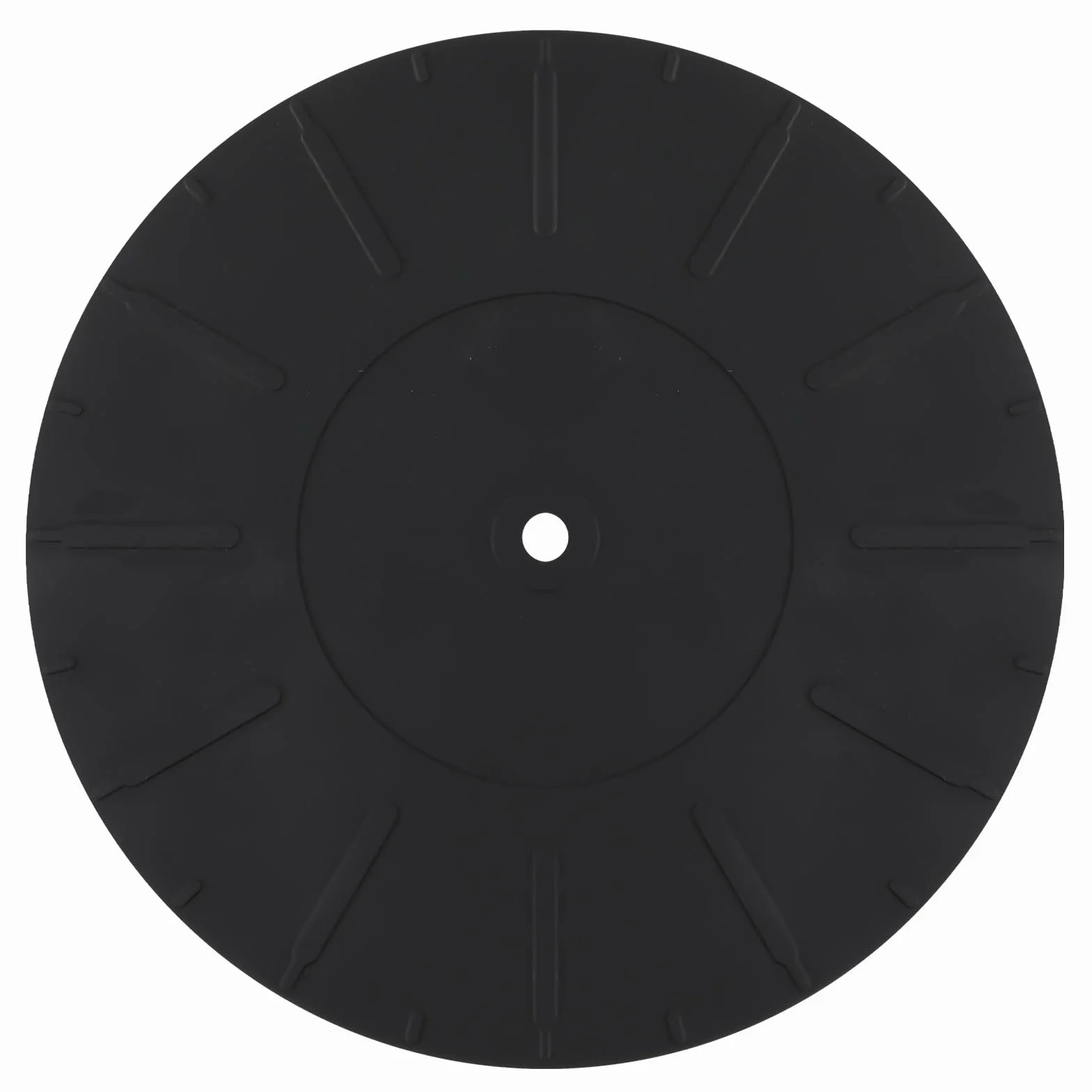 Mata Pod Talerz Gramofonu, Silikonowa Mata Pod Gramofon o Srednicy 17cm Antystatyczna Antyposlizgowa Mata do Gramofonu do Wymiennej Maty do Plyty Winylowej (Czarny)