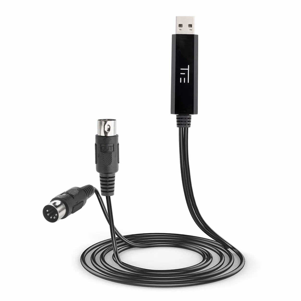 Tie Midi 1I1O Kabel Midi/Usb, Czarny, 2 metry