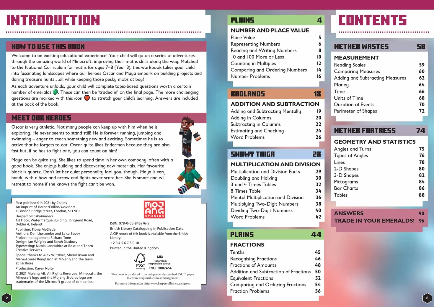 Minecraft Maths Ages 7-8: Official Workbook