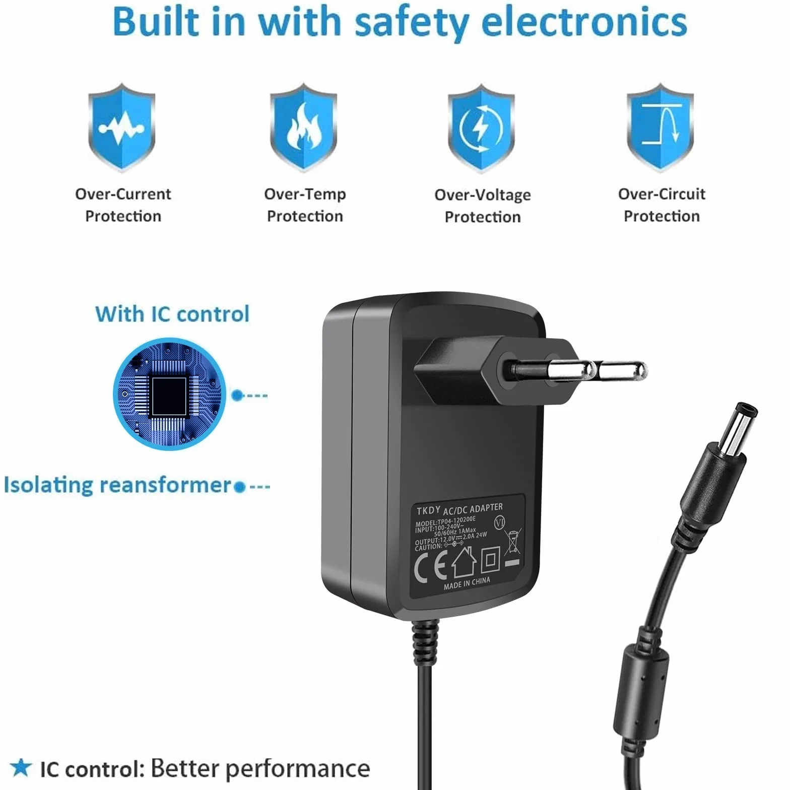 Casio Privia AC na DC adapter do AD-A12150LW, AD-A1215LW, PX-130, PX-350, PX-160, PX-150, CDP-120, 6000, 7200