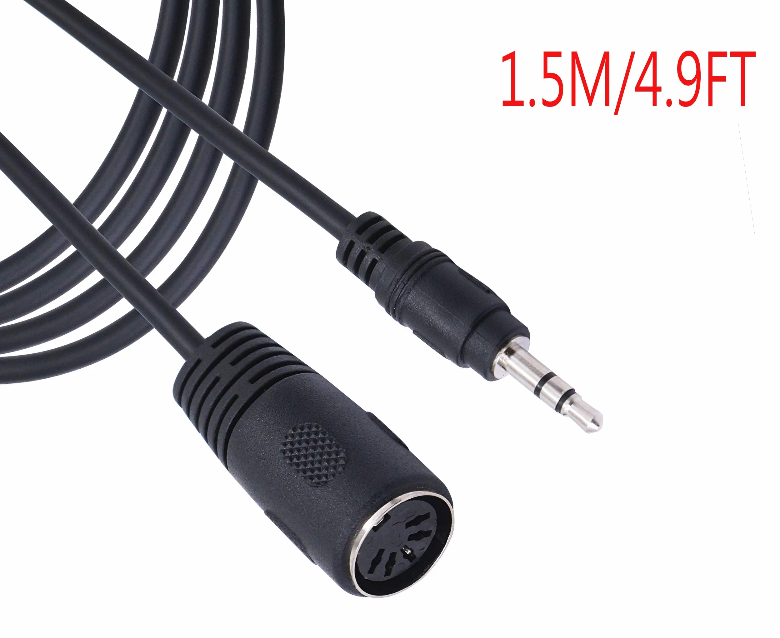 CERRXIAN 3,5 mm (1/8 cala) 5-pinowy kabel MIDI DIN, TRS stereo męski na 5-pinowy Din żeński profesjonalny adapter audio premium (1,5 m / 59 cali)