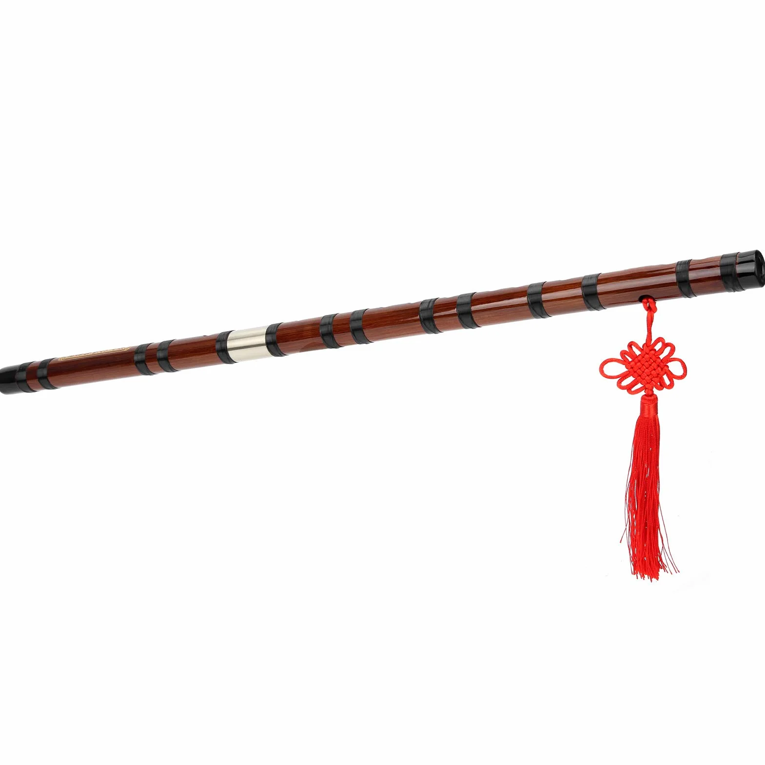 Walfront Bamboo Flet D-Key Dizi Bitter Bamboo Flute For Beginners With Lettering Body 8 Years Dry Material Dizi Zestaw Chiński Instrument Muzyczny