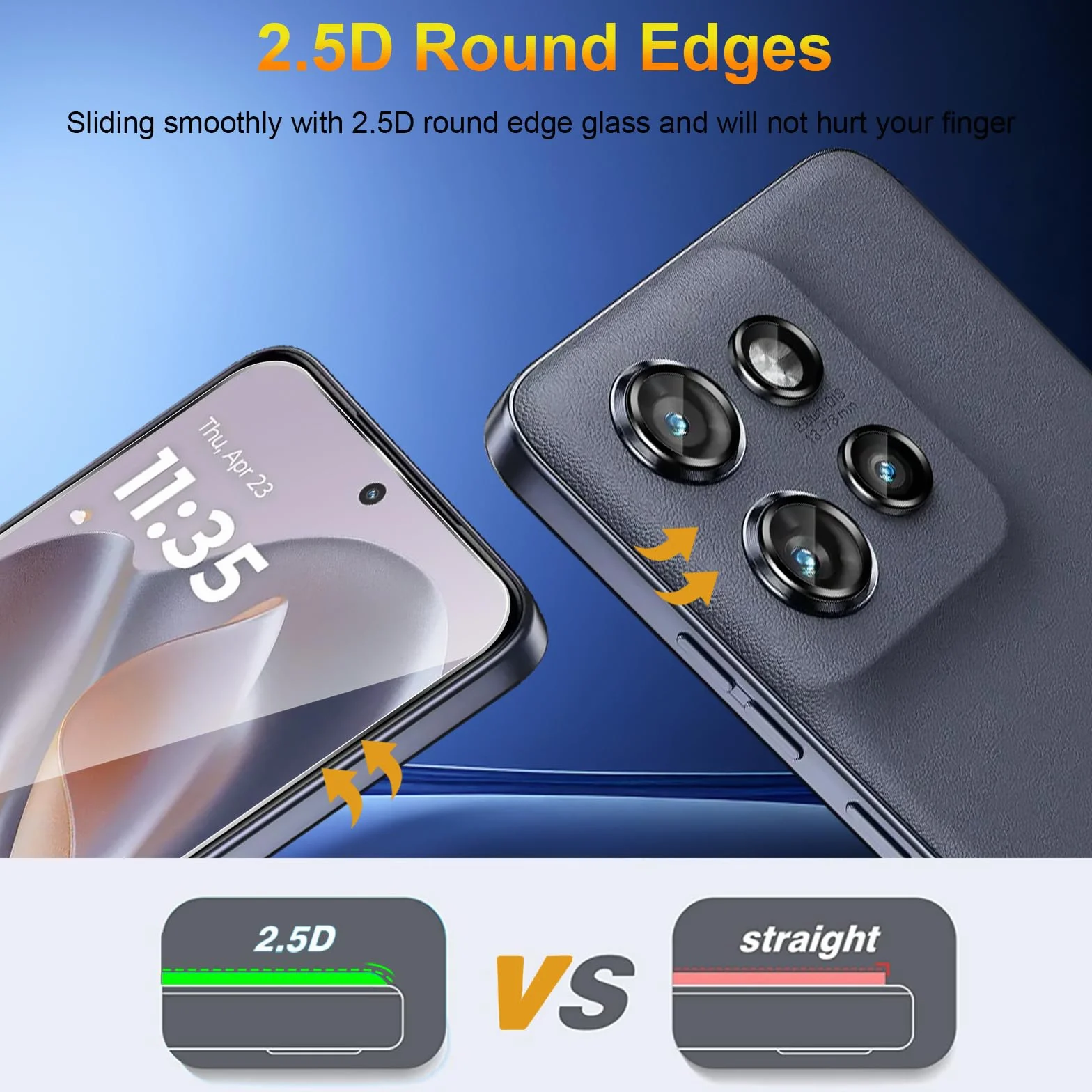 Folia ochronna na Motorola Moto Edge 60 Neo 5G ze szkła hartowanego, 2 sztuki ochrony ekranu z 2 sztukami ochrony aparatu, twardość 9H szkło ochronne folia na telefon HD przezroczysta hartowana