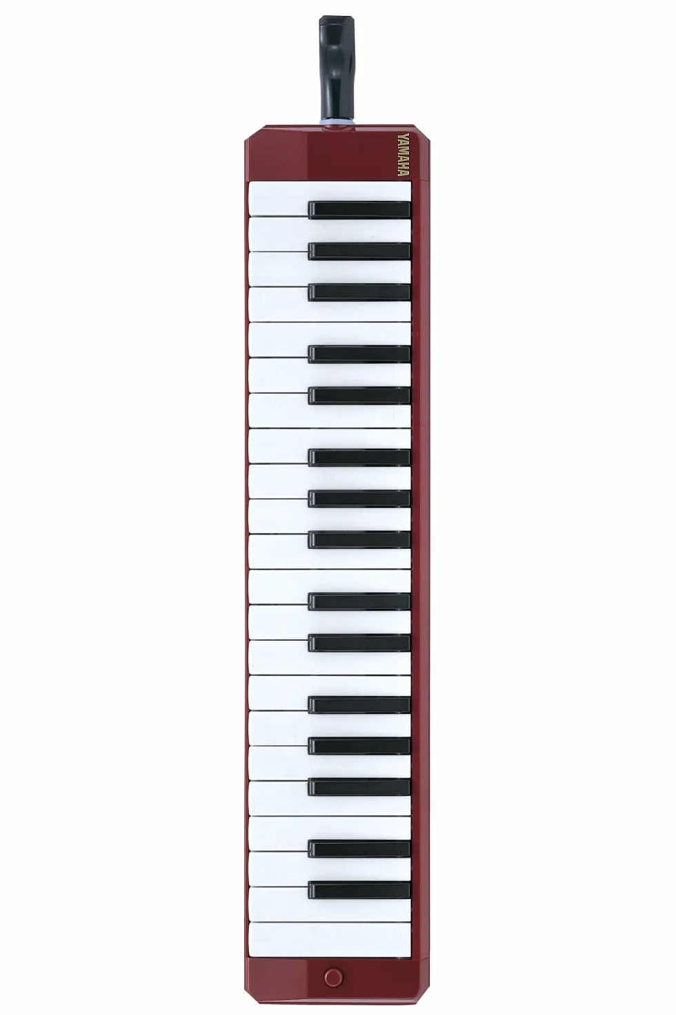 YAMAHA P-37D Pianica 37 kluczy, 3 oktawy, zestaw z ustnikiem, rurkami i futerałem, czerwony