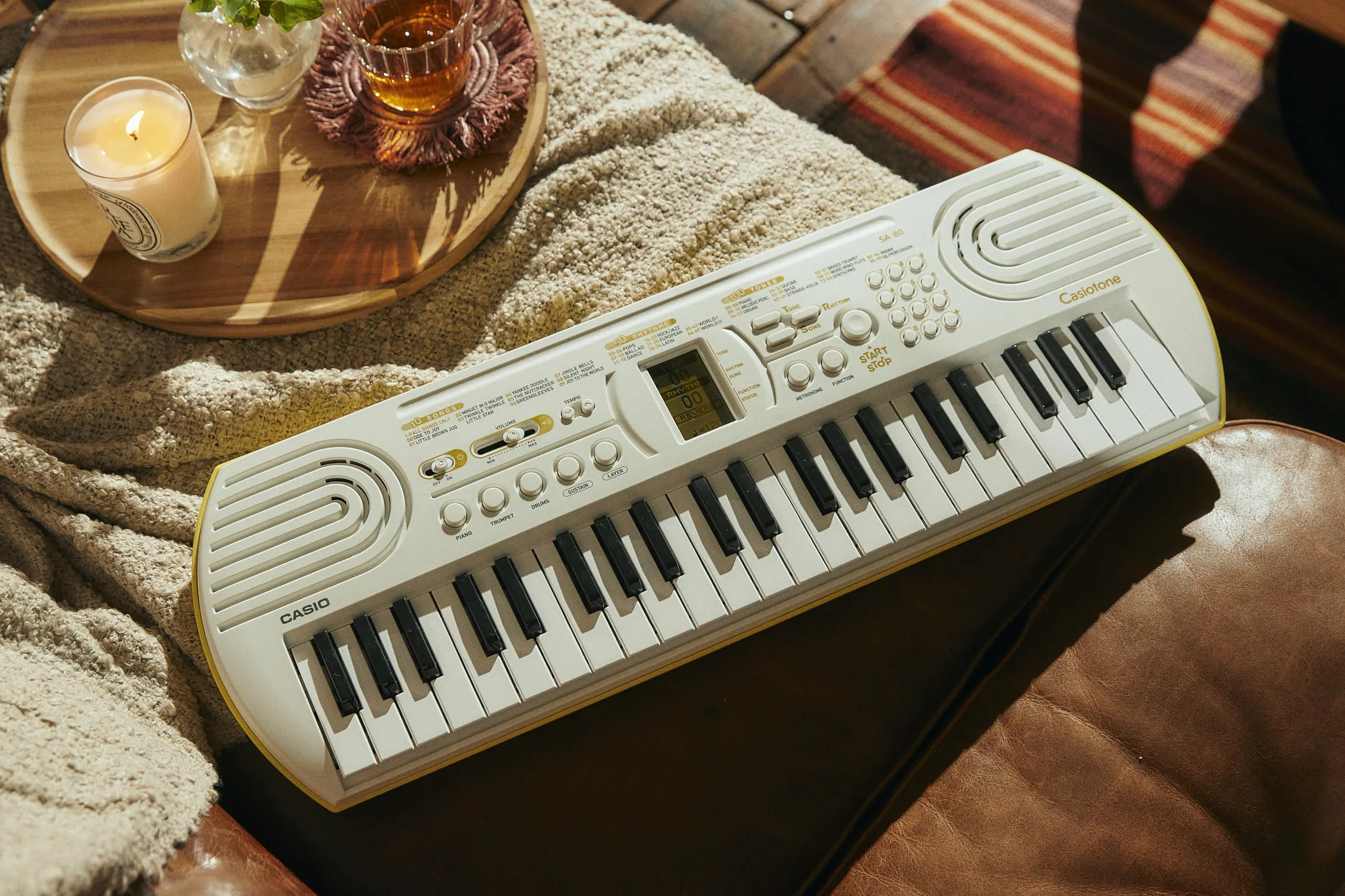 Casio SA-80 Keyboard biało-zielony