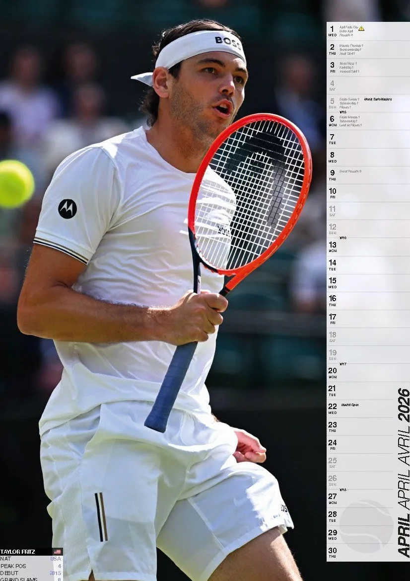 Tennis 2026 Calendar - ATP WTA - Calendrier - Calendario
