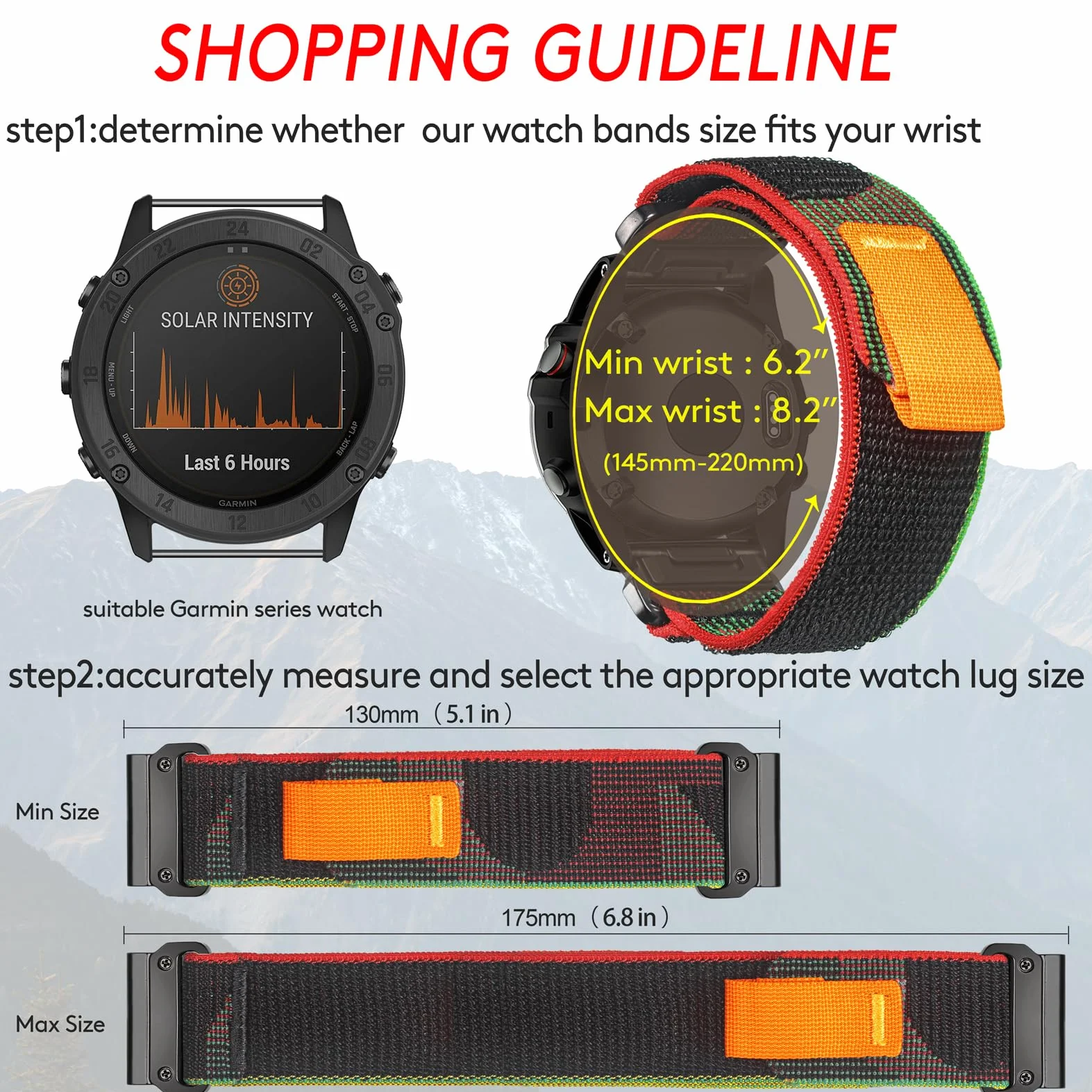 Nylonowy pasek do zegarka, sportowy, do modeli Garmin serii Fenix, Forerunner, Vivoactive, Approach, MARQ, Quatix, D2, zamiennik, męski
