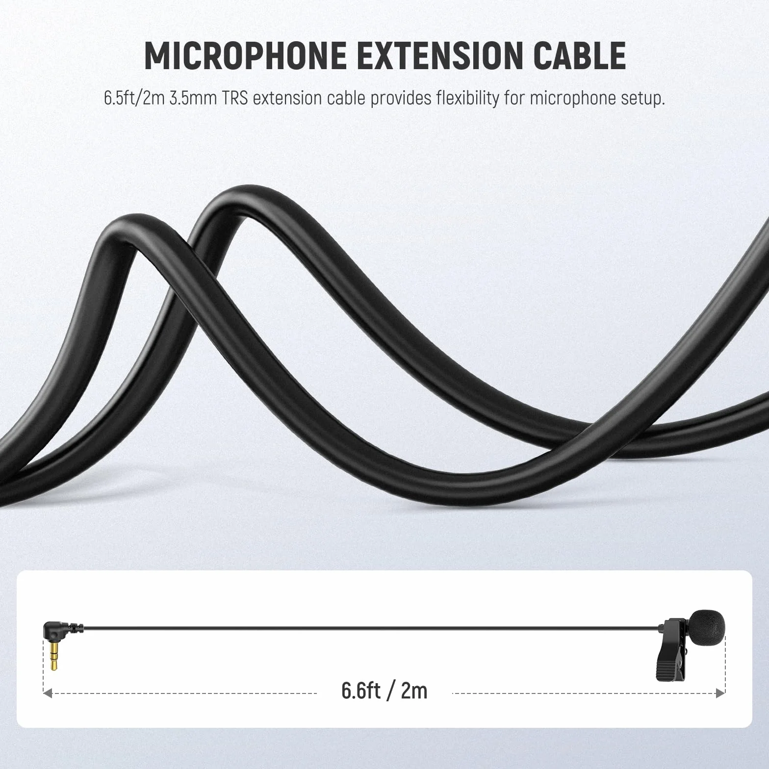 NEEWER Mini mikrofon krawatowy (2 sztuki), 2 m, z klipsem, przewodowy mikrofon pojemnościowy z klapą Lav ze złączem TRS 3,5 mm, kompatybilny z DJI Mic 2 Rode Wireless Go II CM28 CM31, LM5