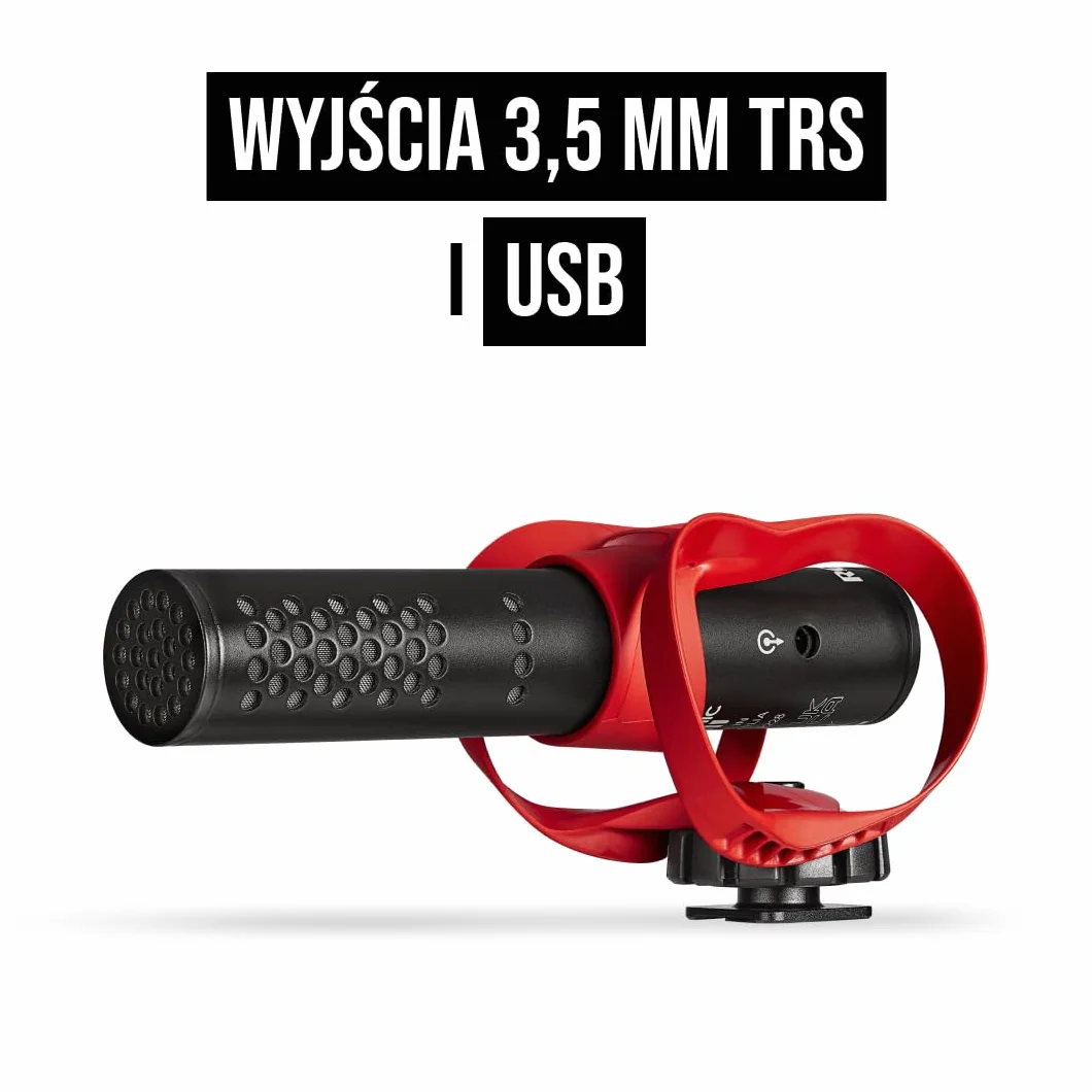 RØDE VideoMic GO II Ultra-kompaktowy Mikrofon Shotgun do kamer z wyjściami 3,5 mm i USB do tworzenia filmów, tworzenia treści, podcastów i wideorozmów