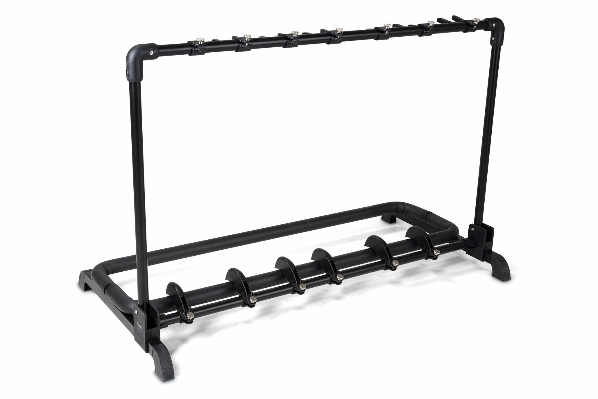 GEWA stojak na gitary Multi-stojak - na 7 instrumentów - regulowany - również do gitar Roundback, czarny, GS-107B