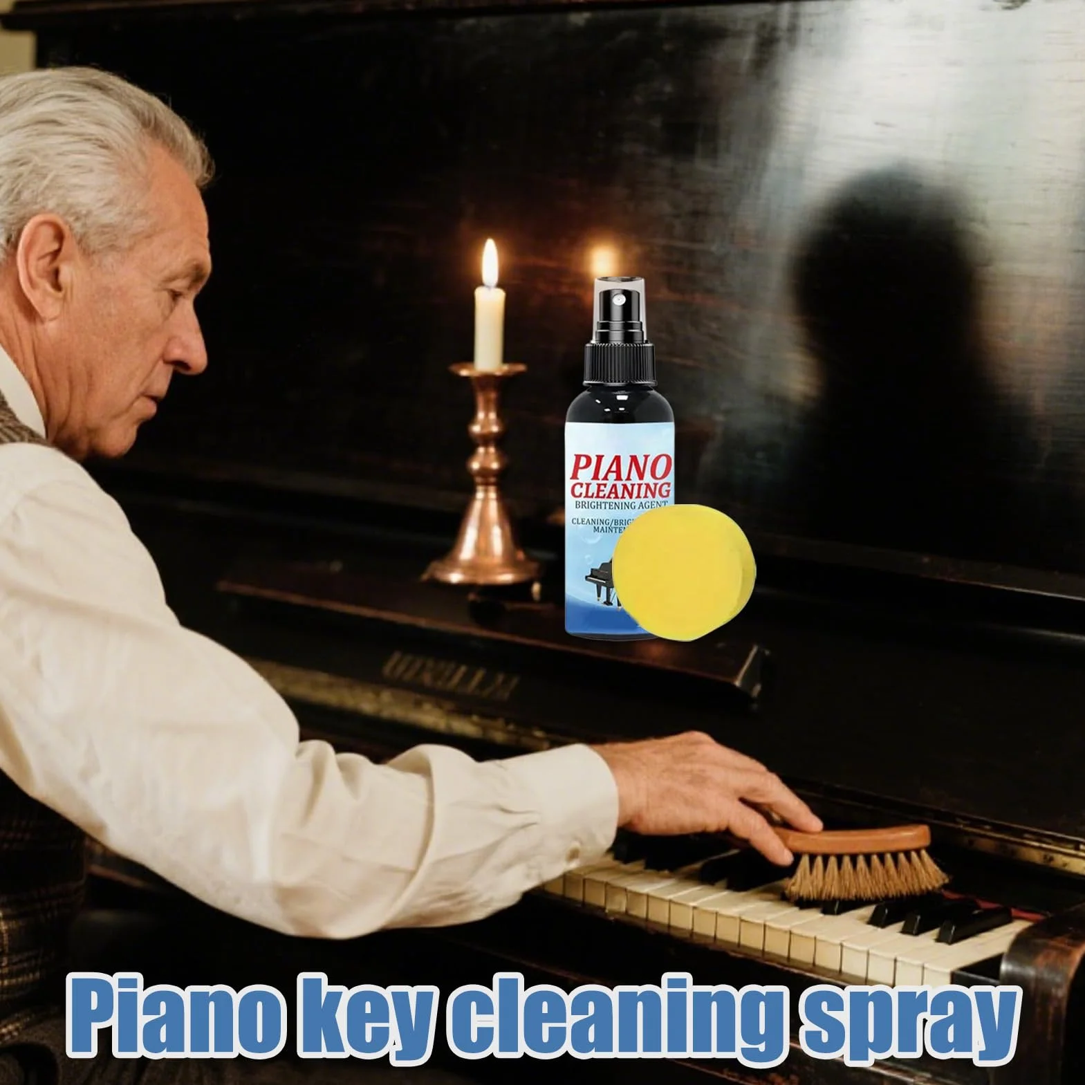 Płyn Do Czyszczenia Klawiszy Fortepianu | Środek Do Polerowania I Czyszczenia Klawiszy Pianina | 100 Ml Płyn Usuwający Plamy I Odcinki Palców | Klawiatur Muzycznych I Komputerowych