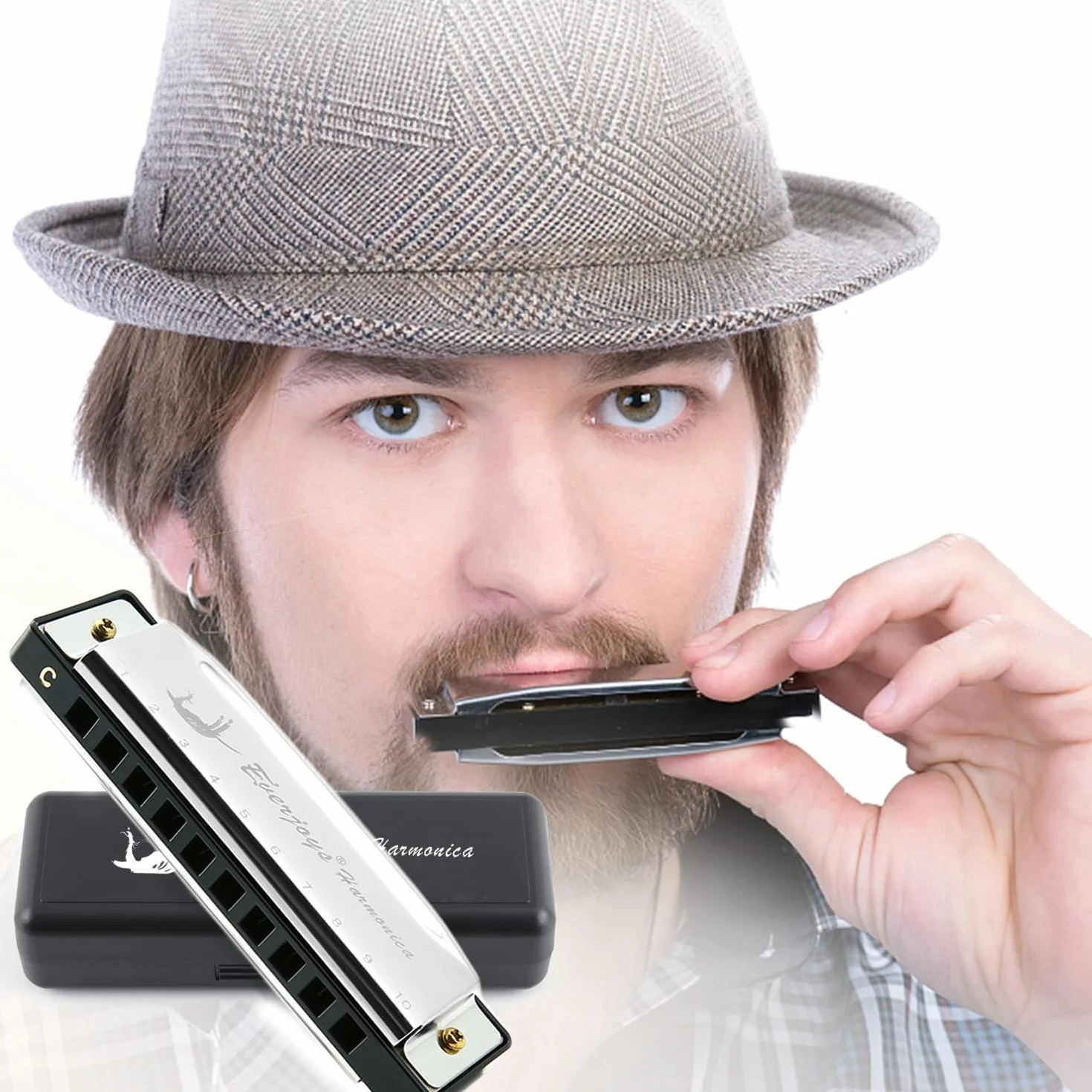 Blues Harp harmonijka ustna 10 otworów z etui