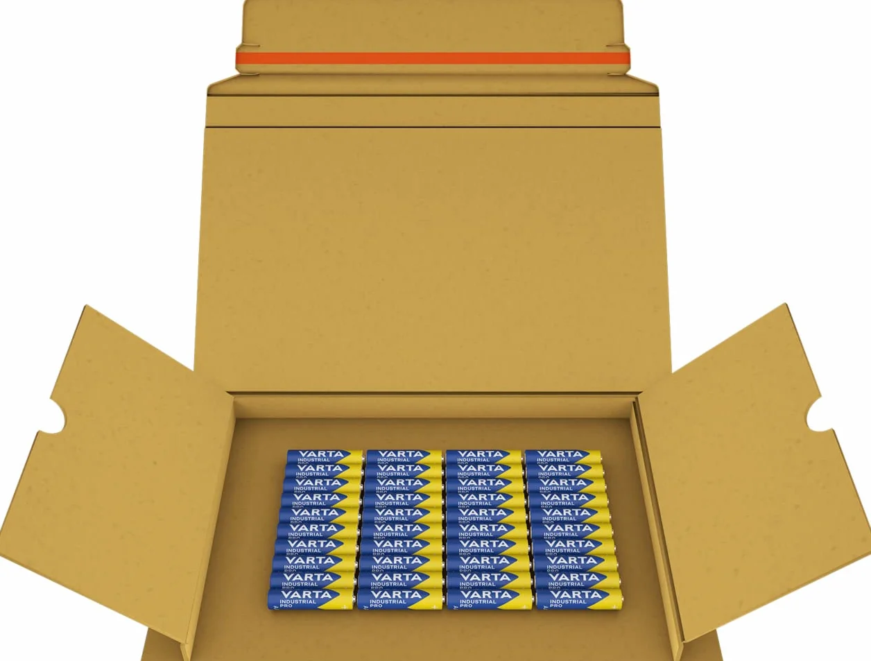 VARTA Baterie AAA, opakowanie 40 szt., Industrial Pro, Baterie Alkaliczne, 1,5V, pakiet do przechowywania in ekologiczne opakowanie, Made in Germany [Wyłącznie w Amazon]